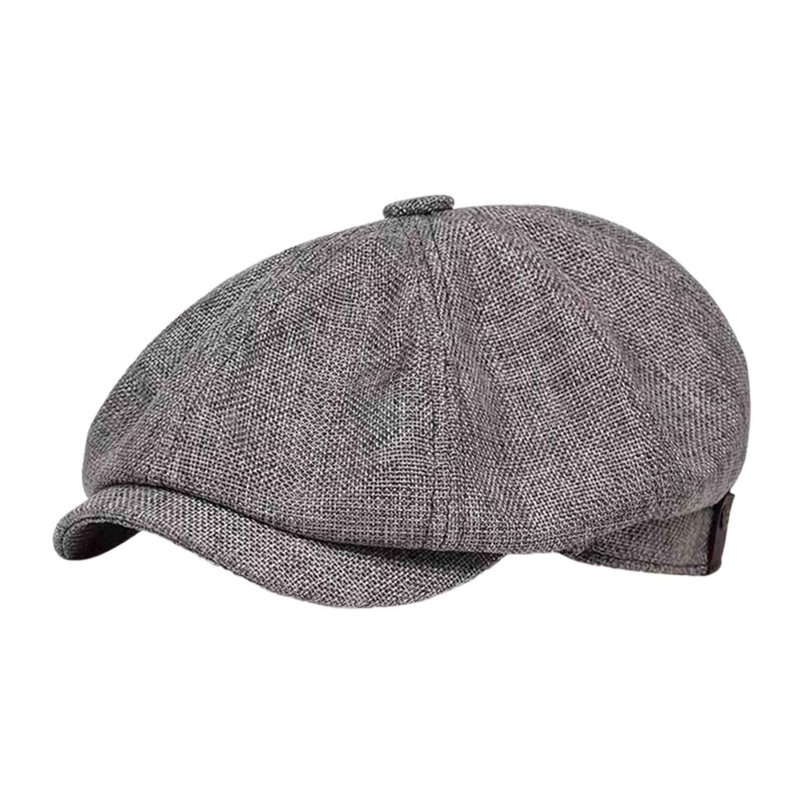 Beret Hat Summer Cabbie Driving Hat Flat Hat for Driving Camping Accessories Dark Grey