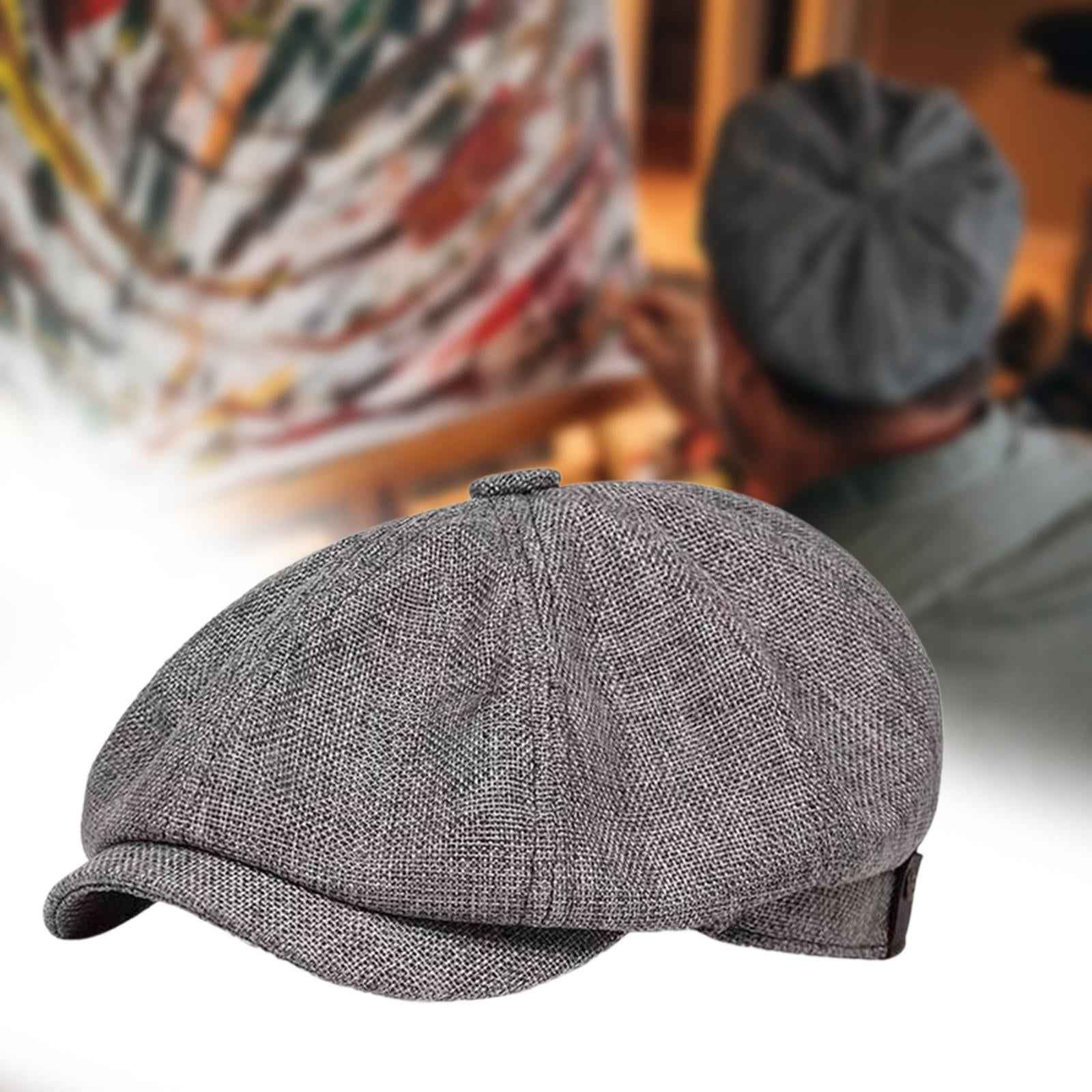 Beret Hat Summer Cabbie Driving Hat Flat Hat for Driving Camping Accessories Dark Grey