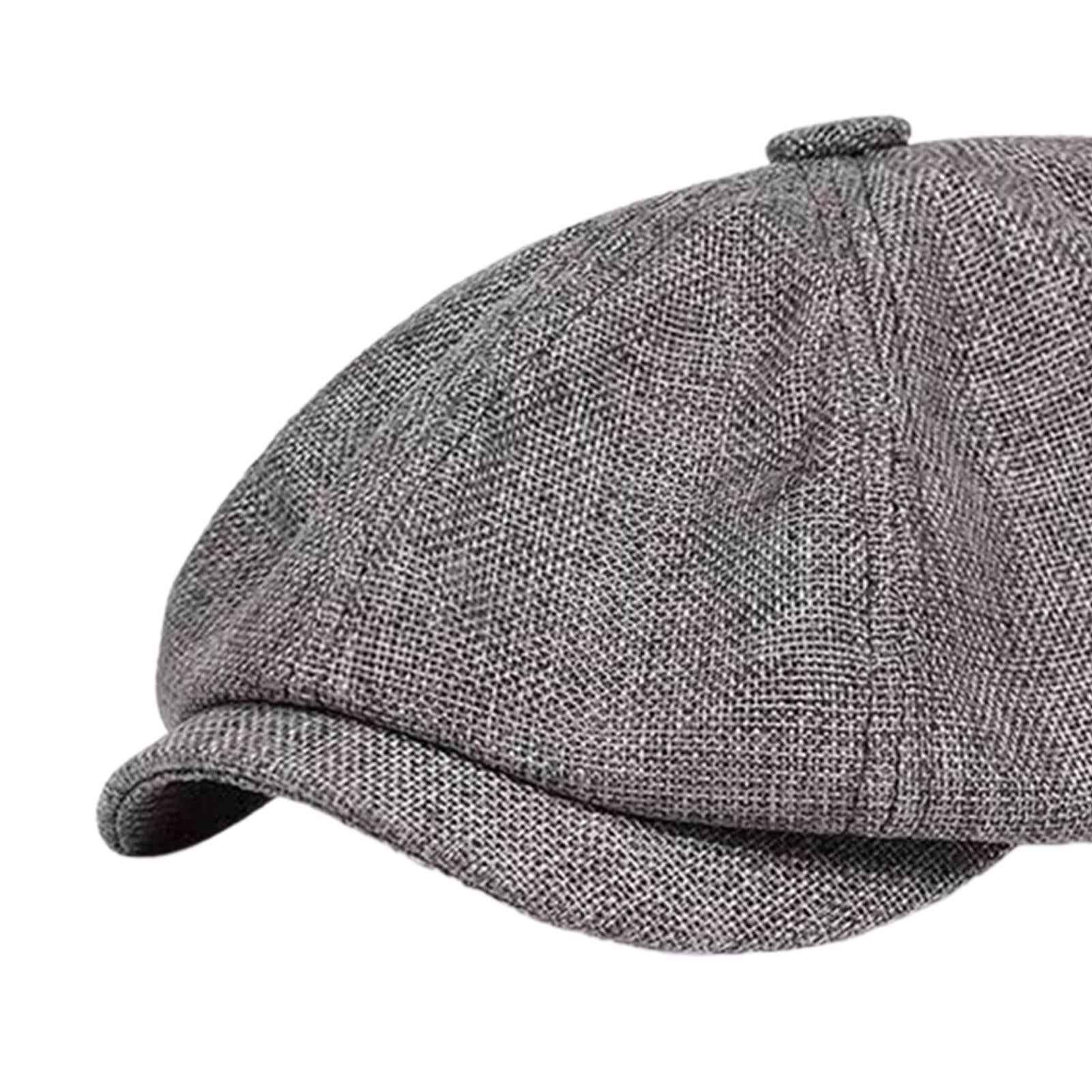 Beret Hat Summer Cabbie Driving Hat Flat Hat for Driving Camping Accessories Dark Grey