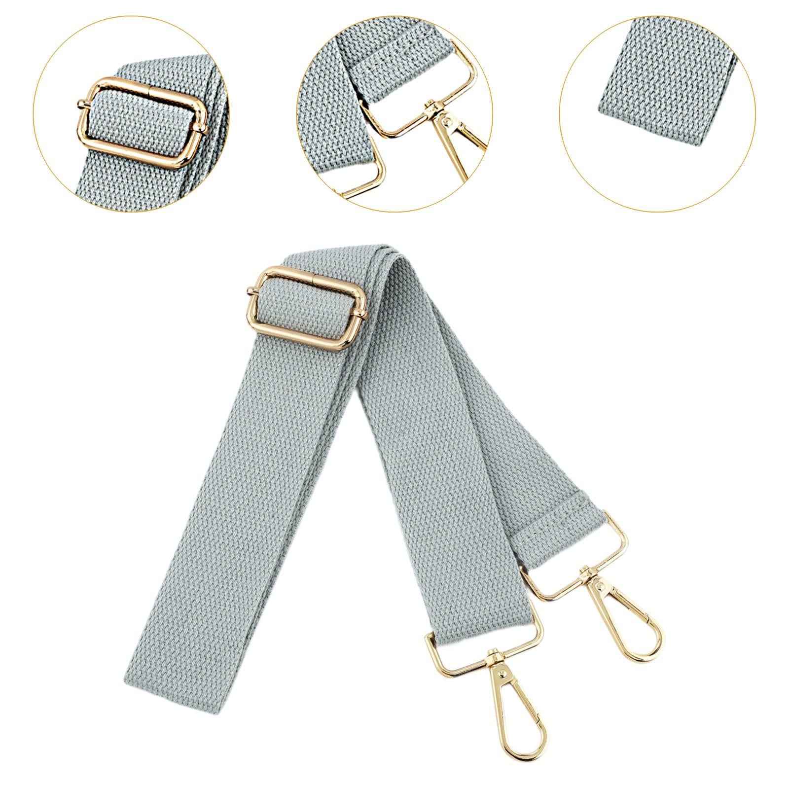 Wide Shoulder Strap Belt Purse Strap for Shoulder Bag Purse Making Briefcase Gray