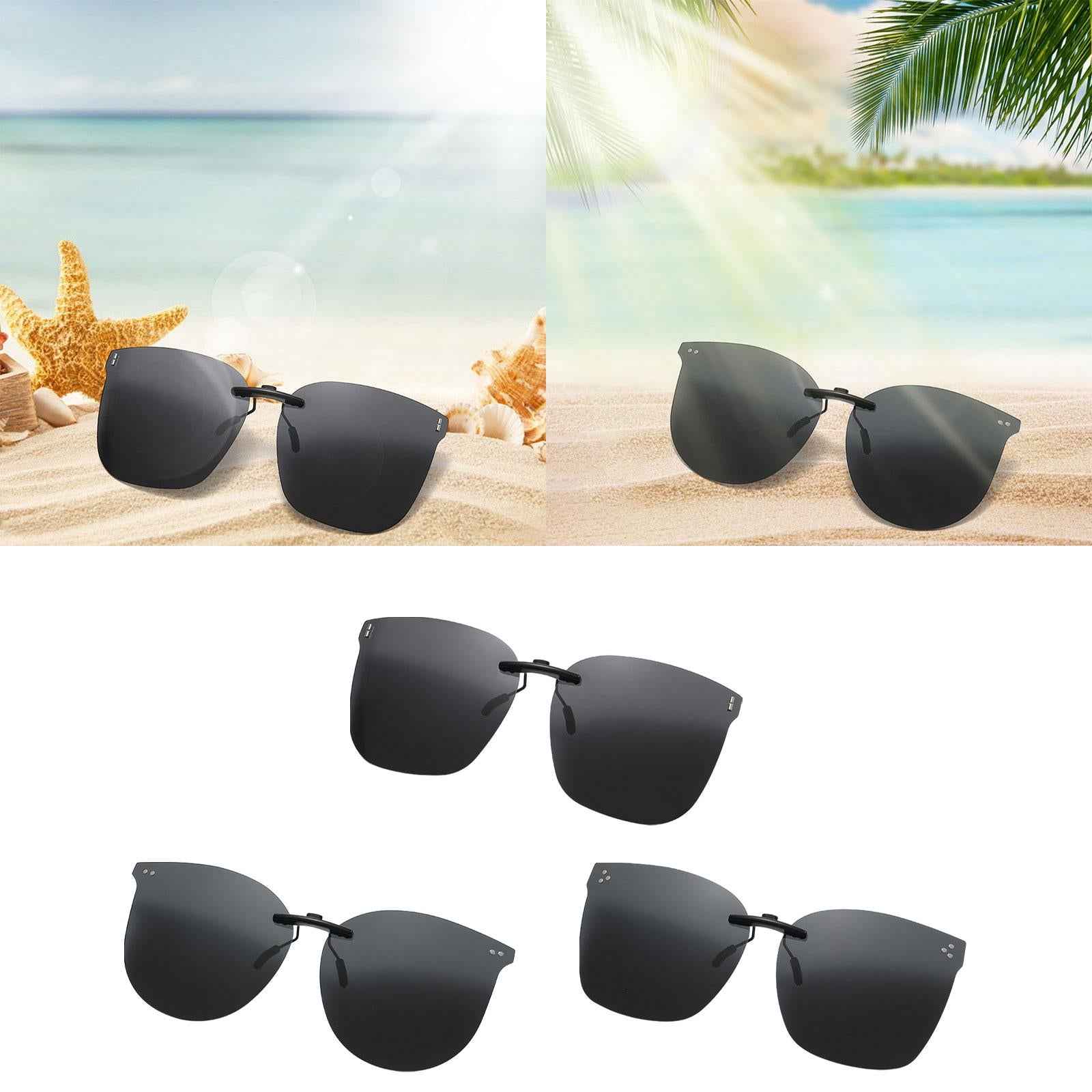 Clip on Sunglasses Polarized Supplies Eyeglasses for Traveling Sport Fishing Style A