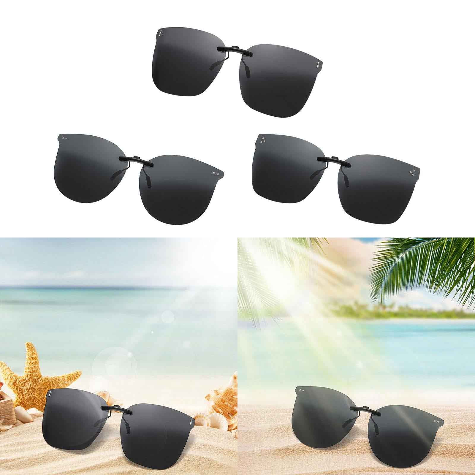 Clip on Sunglasses Polarized Supplies Eyeglasses for Traveling Sport Fishing Style A