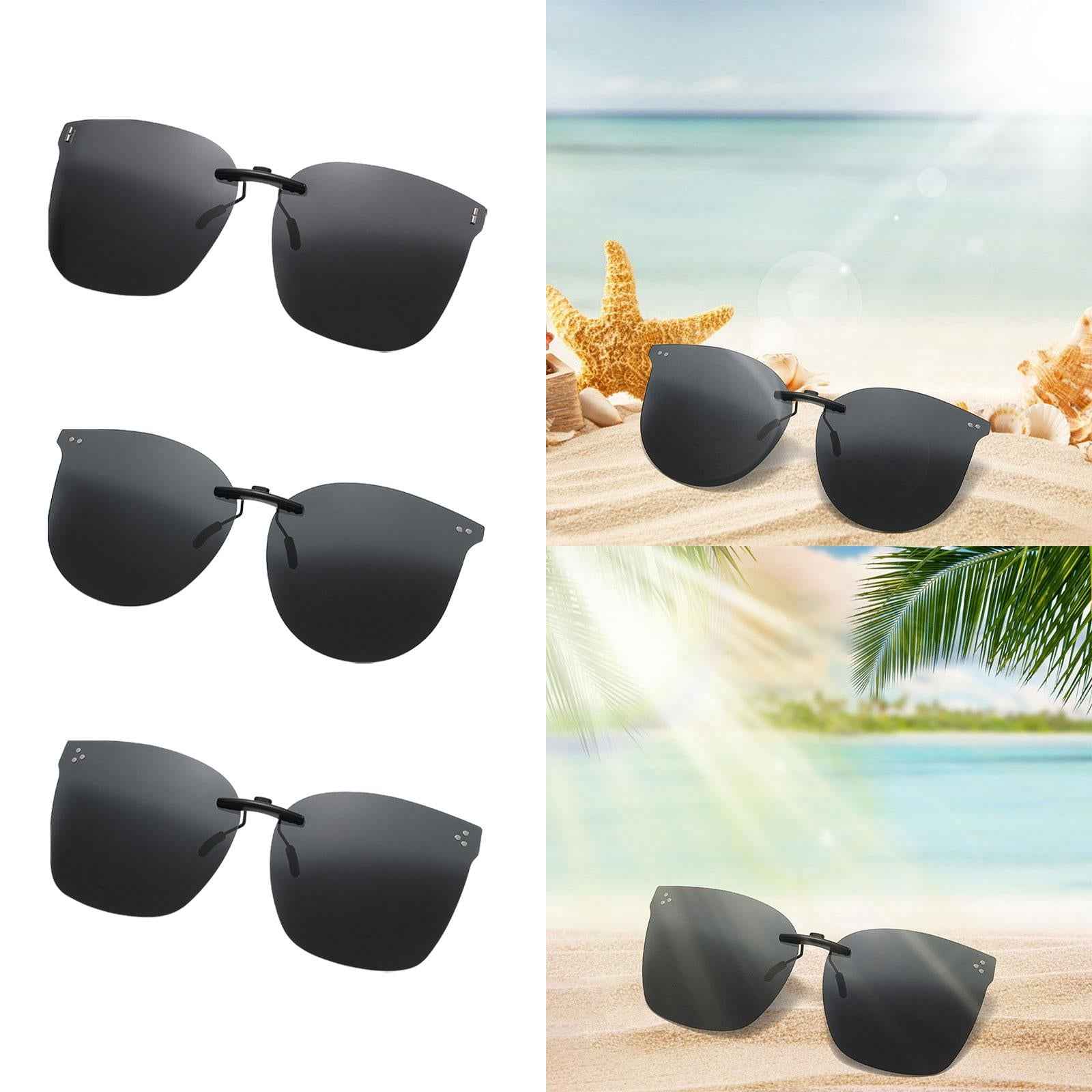 Clip on Sunglasses Polarized Supplies Eyeglasses for Traveling Sport Fishing Style A