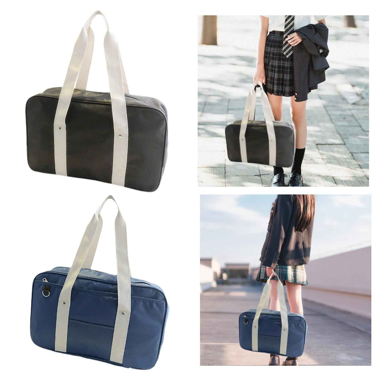 JK Uniform Bag with Zipper Fashion for Cosplay Top Handle Anime Shoulder Bag Blue