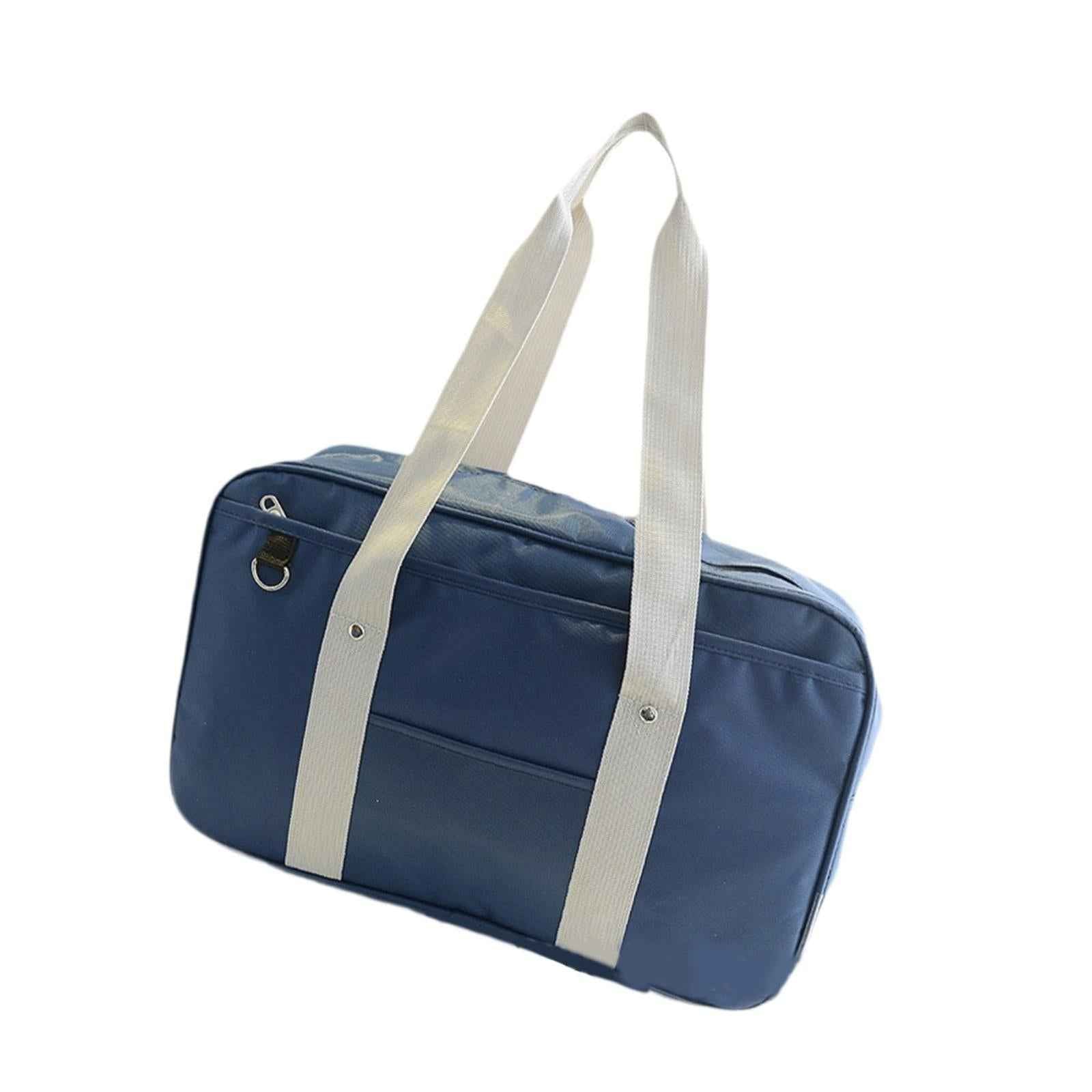 JK Uniform Bag with Zipper Fashion for Cosplay Top Handle Anime Shoulder Bag Blue