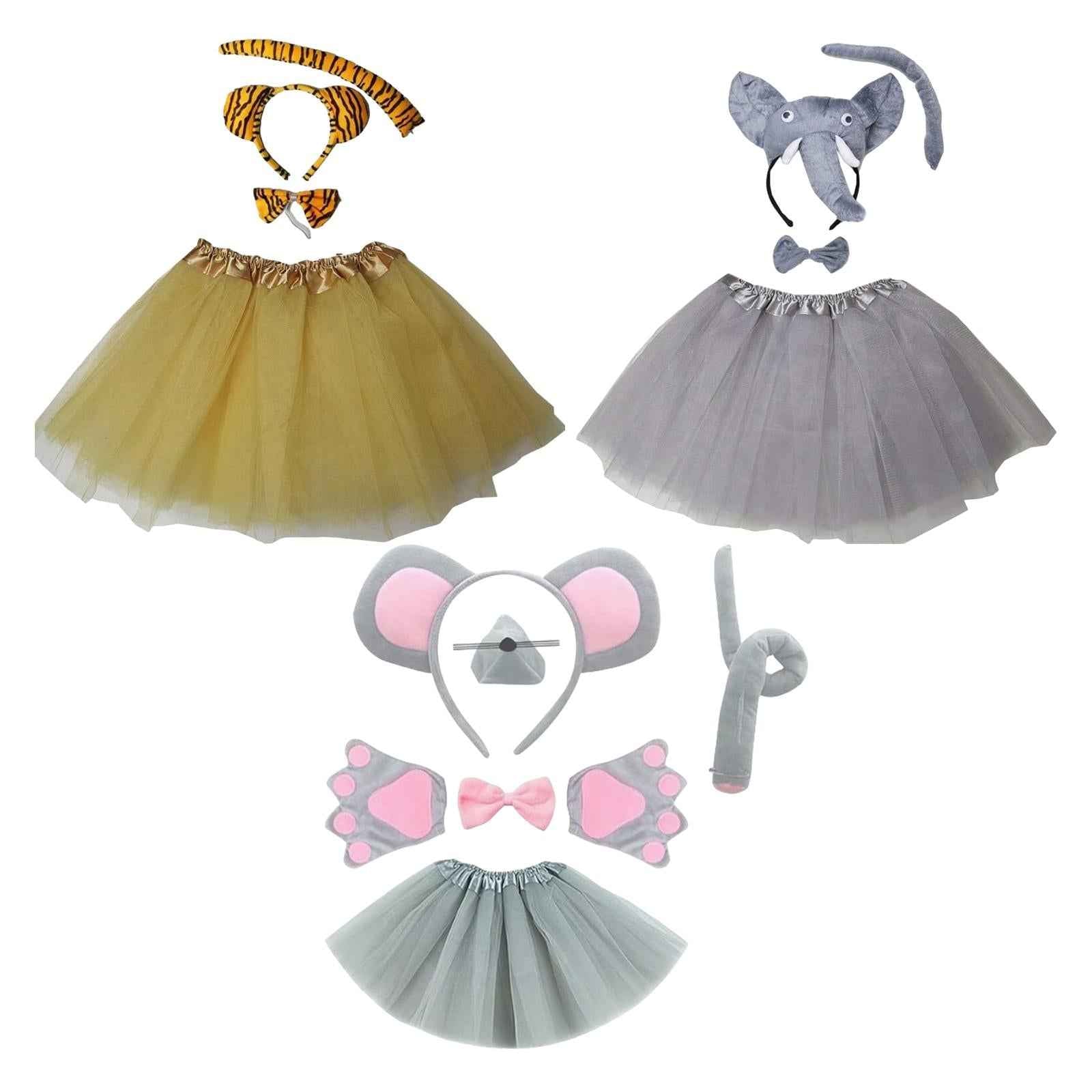 Animal Costume Set Halloween Outfit for Masquerade Performance Holiday Mouse