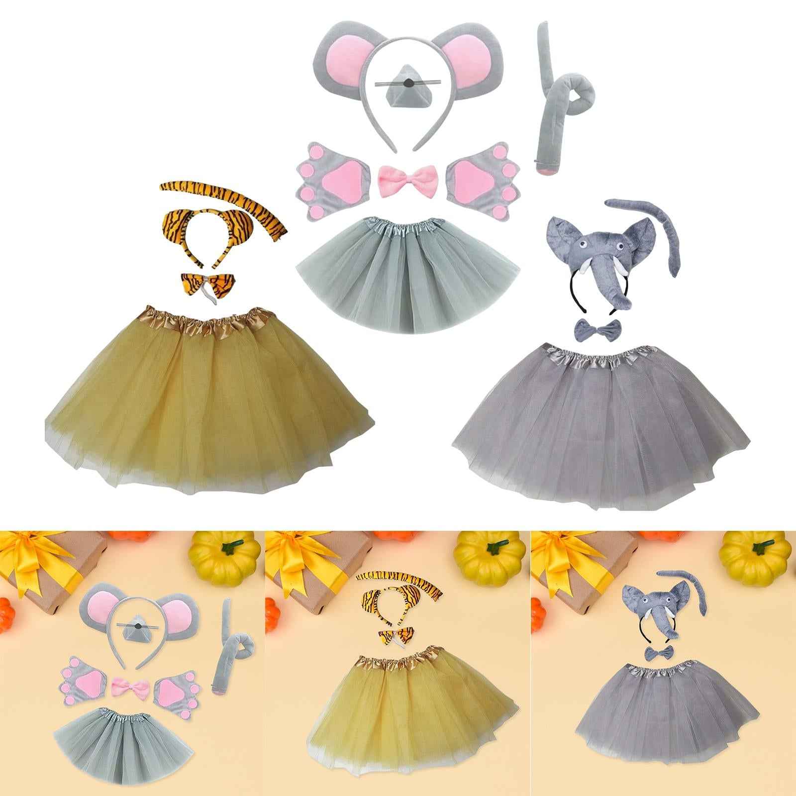 Animal Costume Set Halloween Outfit for Masquerade Performance Holiday Mouse