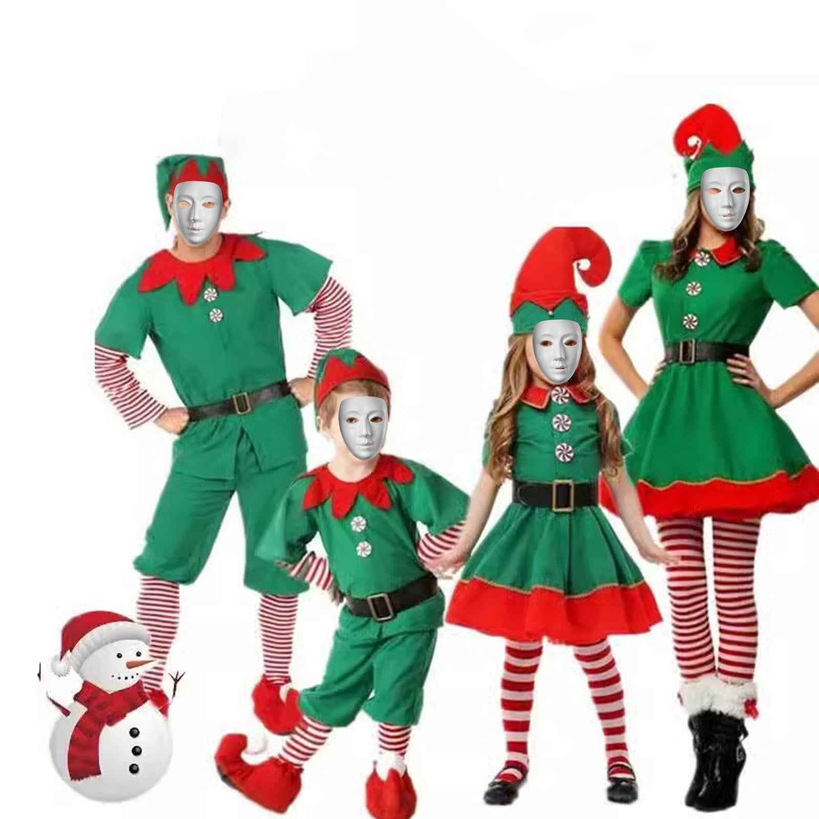 Elf Christmas Costume Novelty Xmas Outfit for Stage Performance Xmas Holiday Girl 100cm