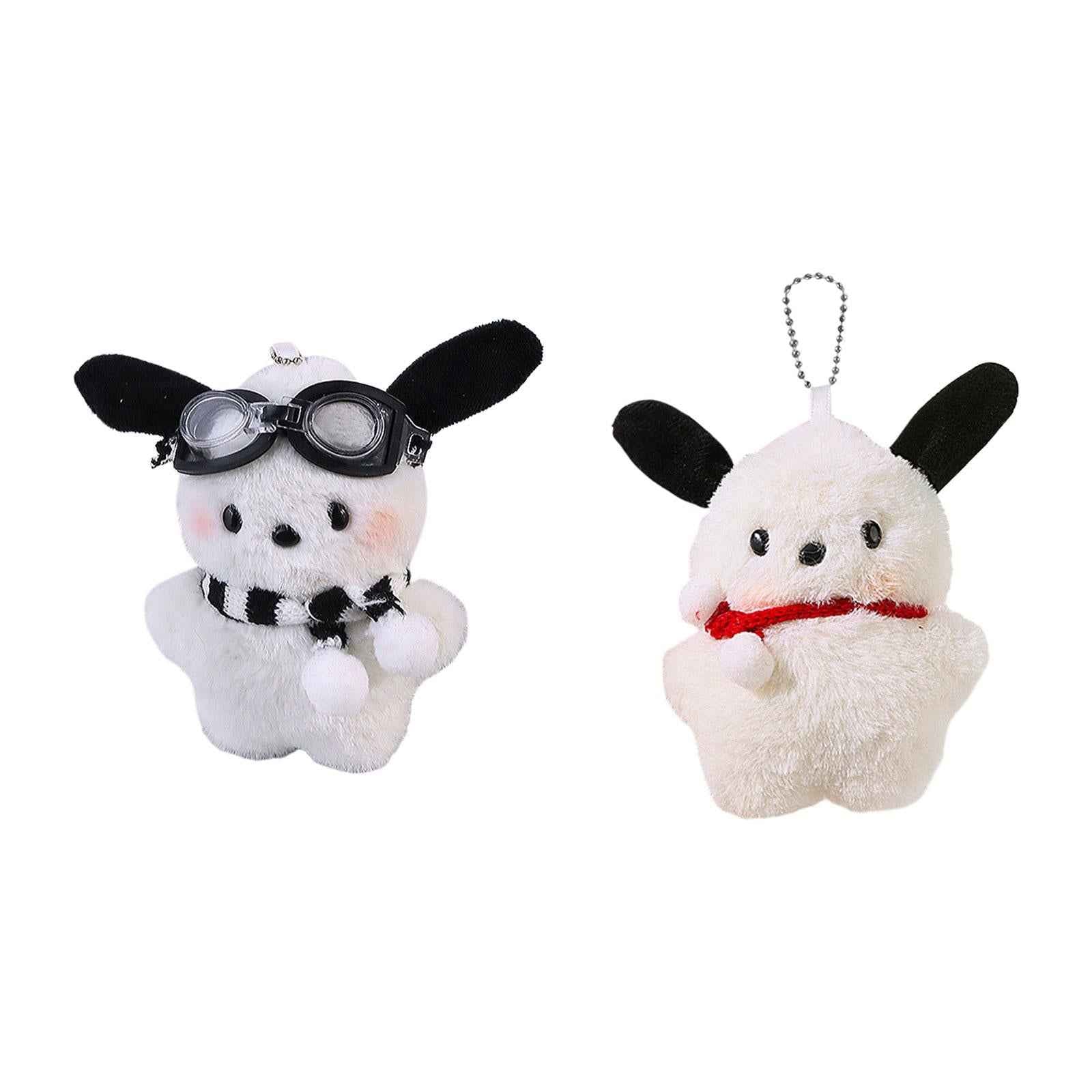 Cute Dog Plush Keychain Pendant Men Women Hanging for Backpack Party Handbag 12 cmx10 cm