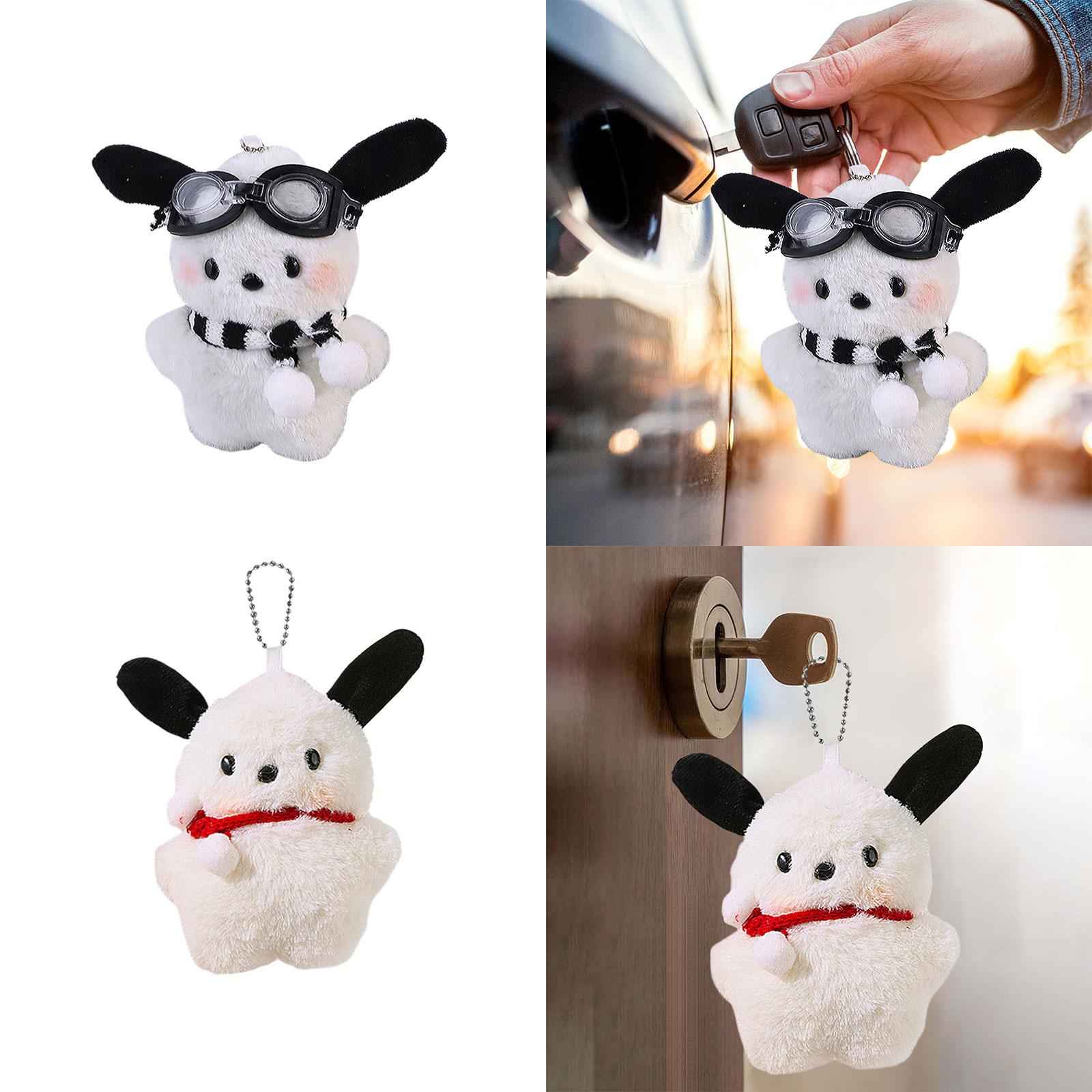 Cute Dog Plush Keychain Pendant Men Women Hanging for Backpack Party Handbag 12 cmx10 cm