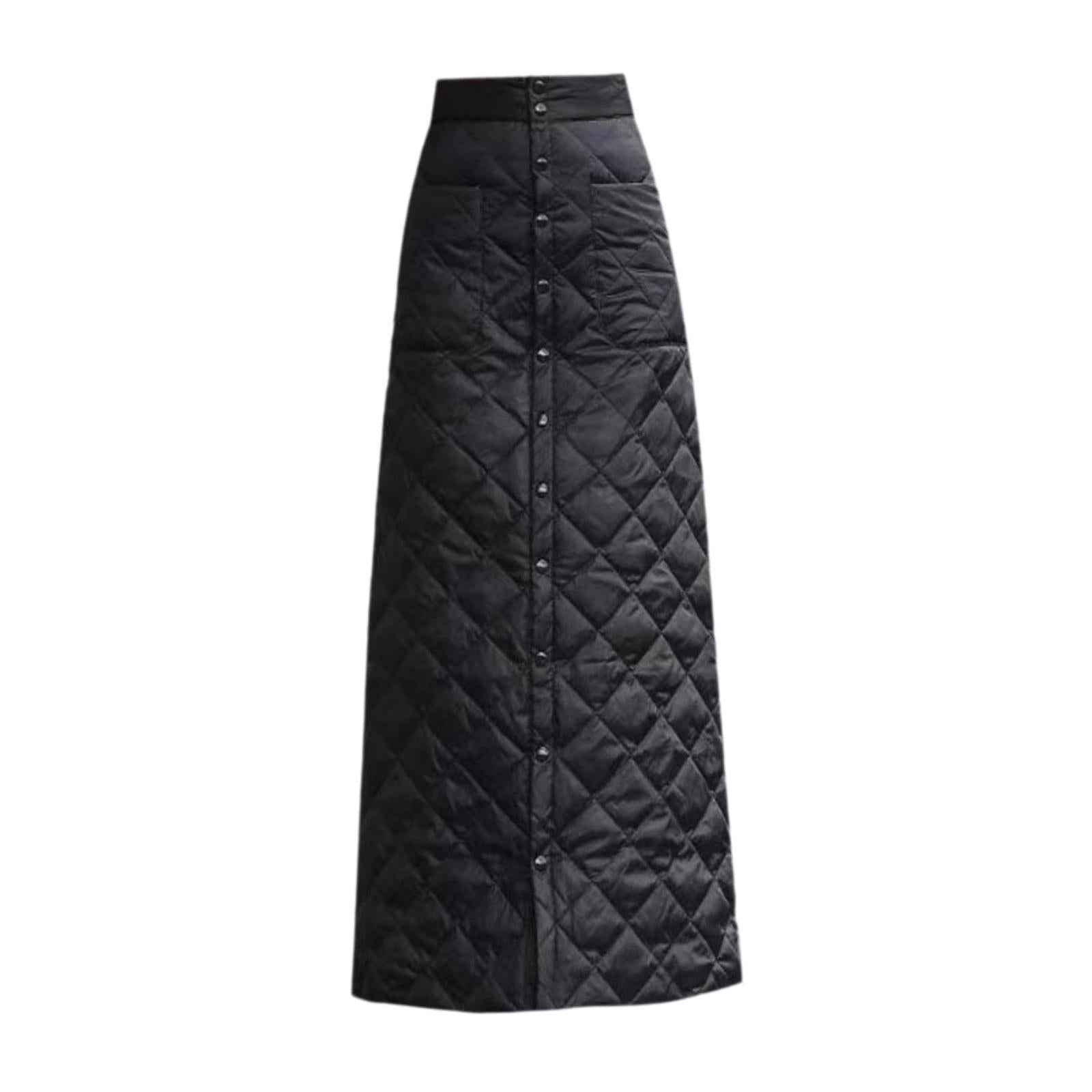 Women Down Skirt Soft Windproof High Waist for Dating Commuting Themed Party L