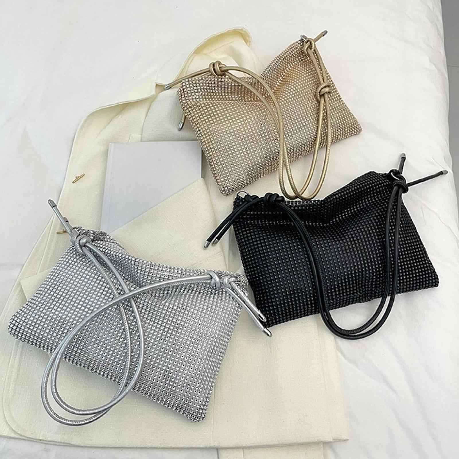 Rhinestone Purse for Women Commute Bag Handbag Vacation Stylish Shoulder Bag Black