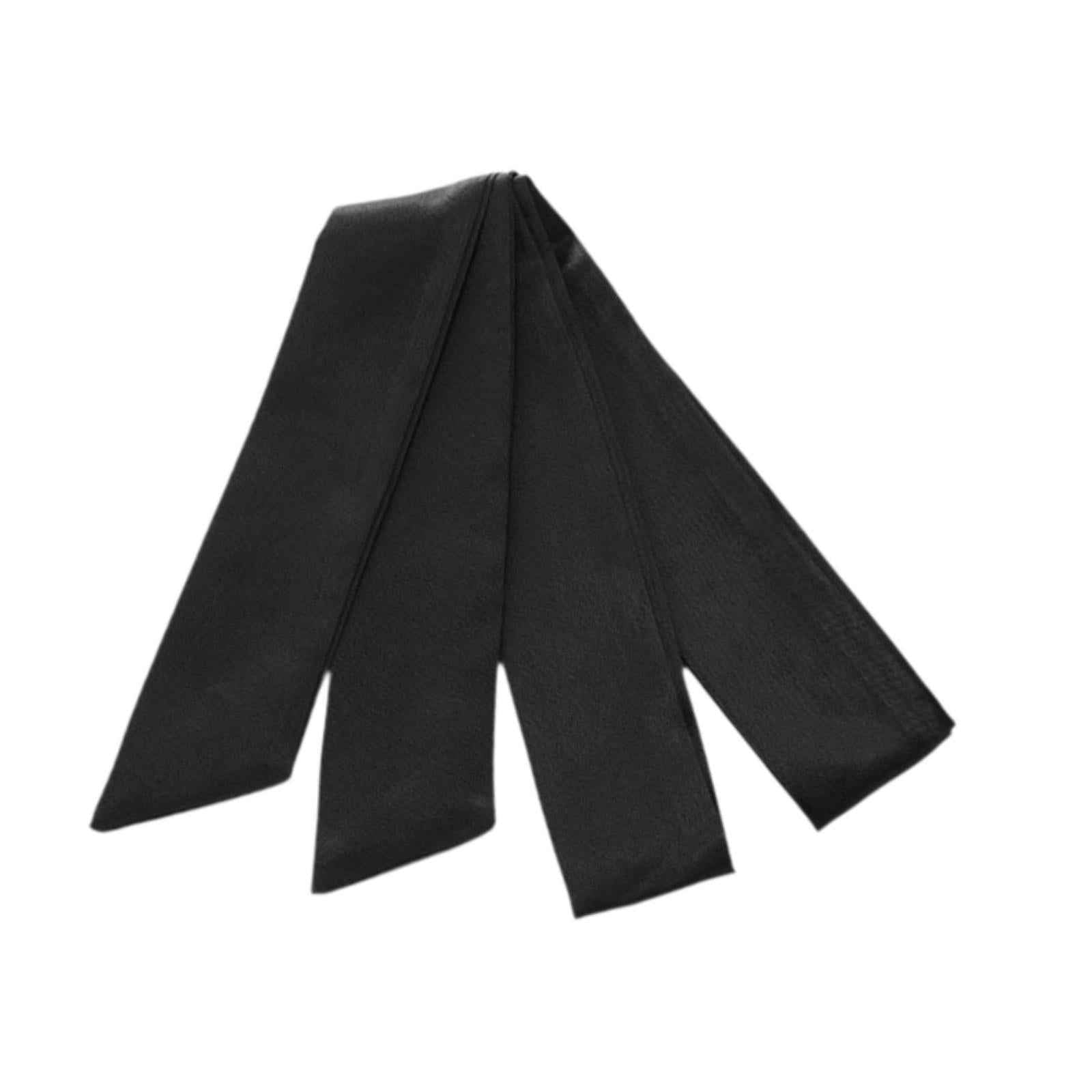 Ribbon Sash Belt Long Waist Belt for Special Occasion Trench Coat Bridesmaid Black