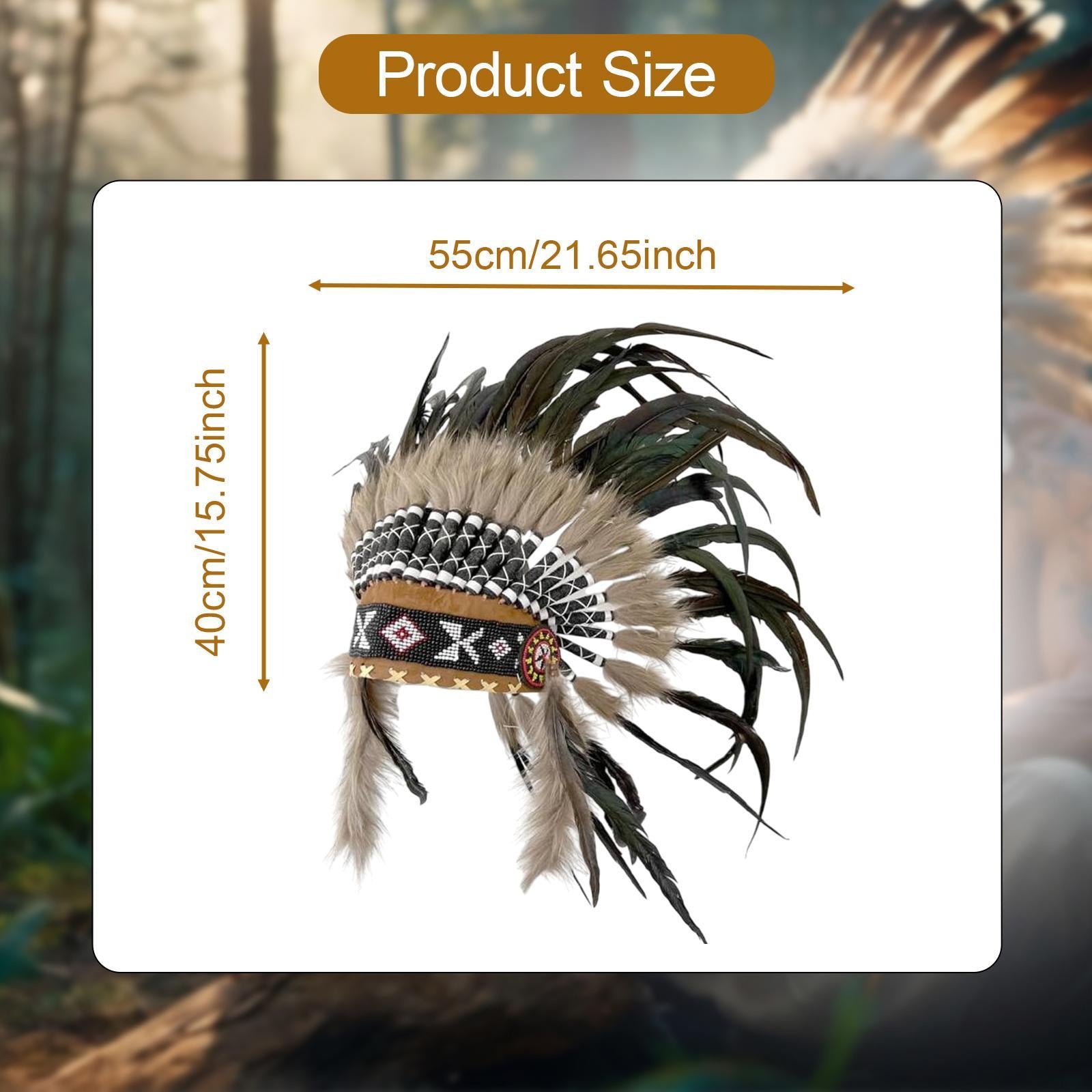 Indian Artificial Feather Headdress Trendy for Gift Festivals Dance