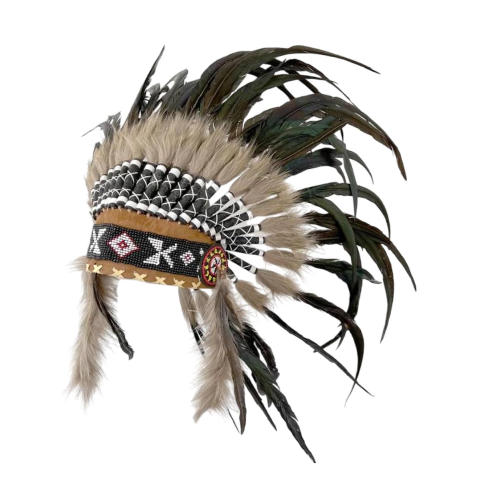 Indian Artificial Feather Headdress Trendy for Gift Festivals Dance