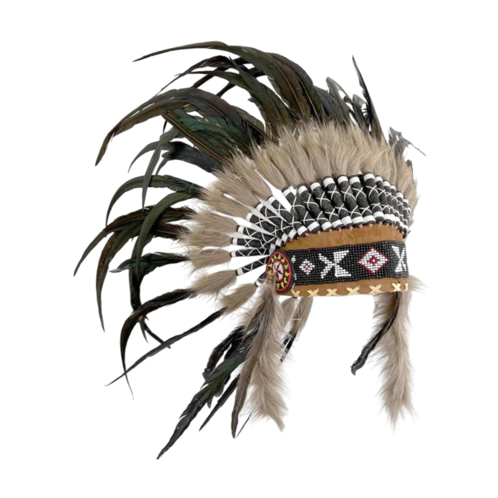 Indian Artificial Feather Headdress Trendy for Gift Festivals Dance