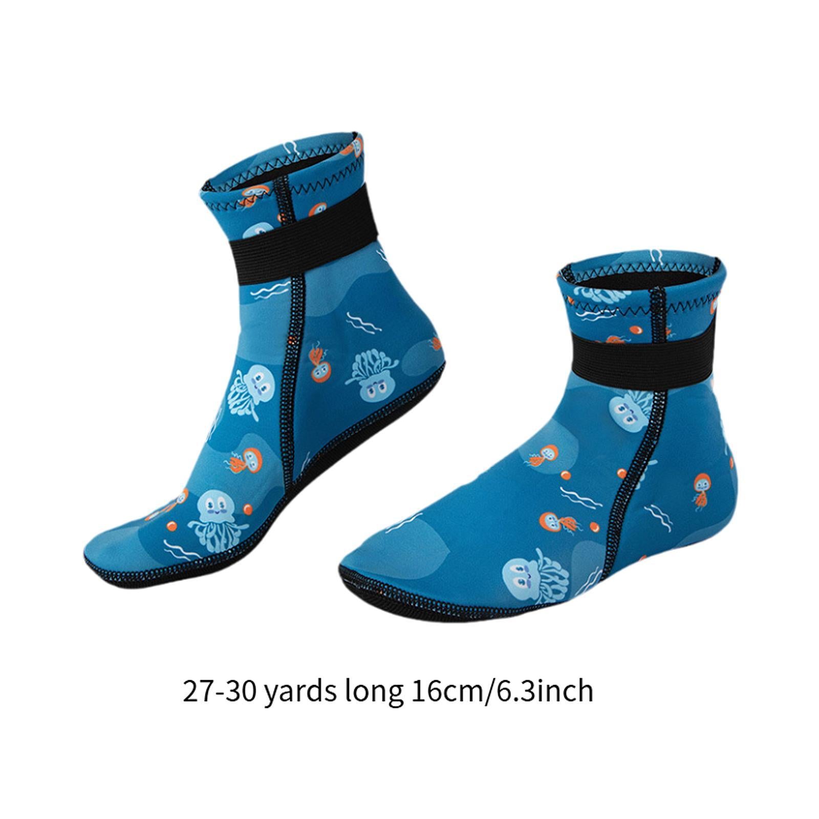 Diving Socks Keep Warm Thermal Wet Suit Socks for Sailing Rafting Snorkeling for 16cm Blue 27 to 30 yards