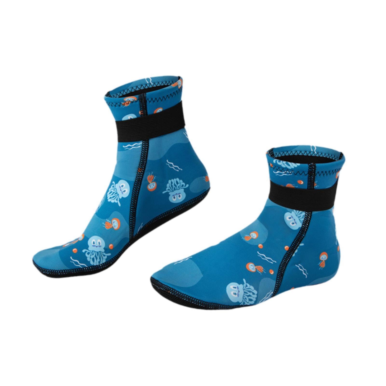 Diving Socks Keep Warm Thermal Wet Suit Socks for Sailing Rafting Snorkeling for 16cm Blue 27 to 30 yards