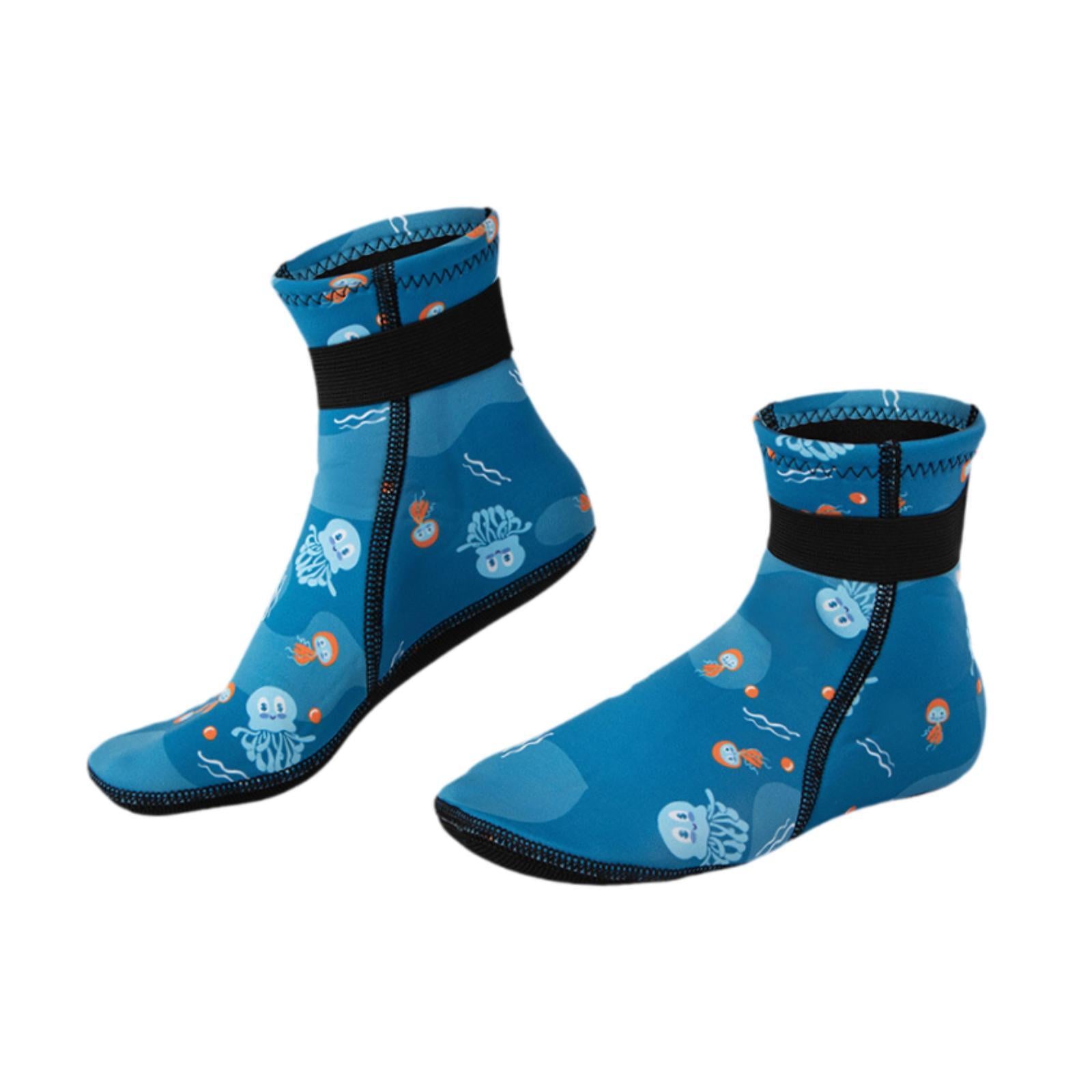 Diving Socks Keep Warm Thermal Wet Suit Socks for Sailing Rafting Snorkeling for 20cm Blue 34 to 37 yards