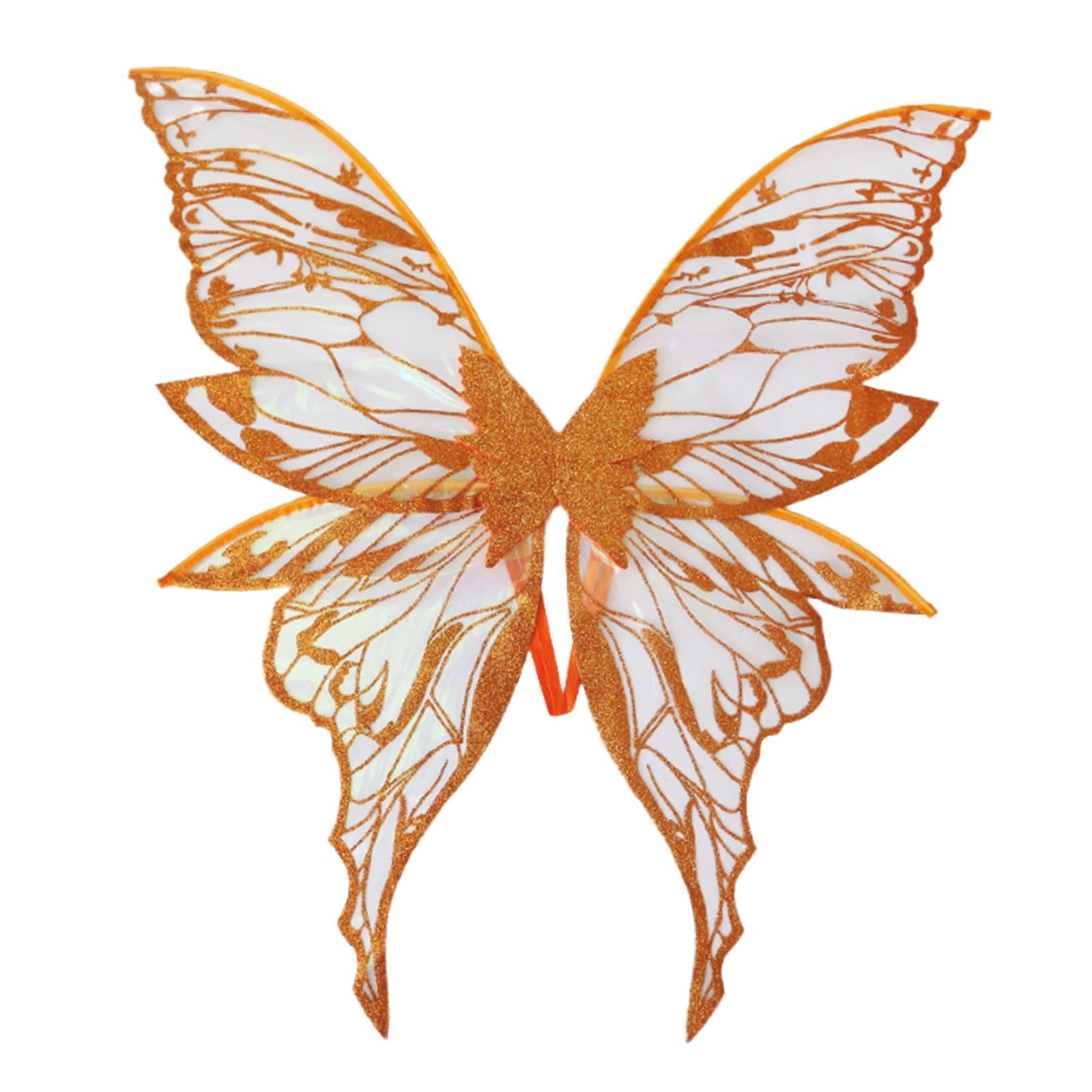 Butterfly Wing Lightweight Fairy Wing for Festival Role Play Masquerade Orange