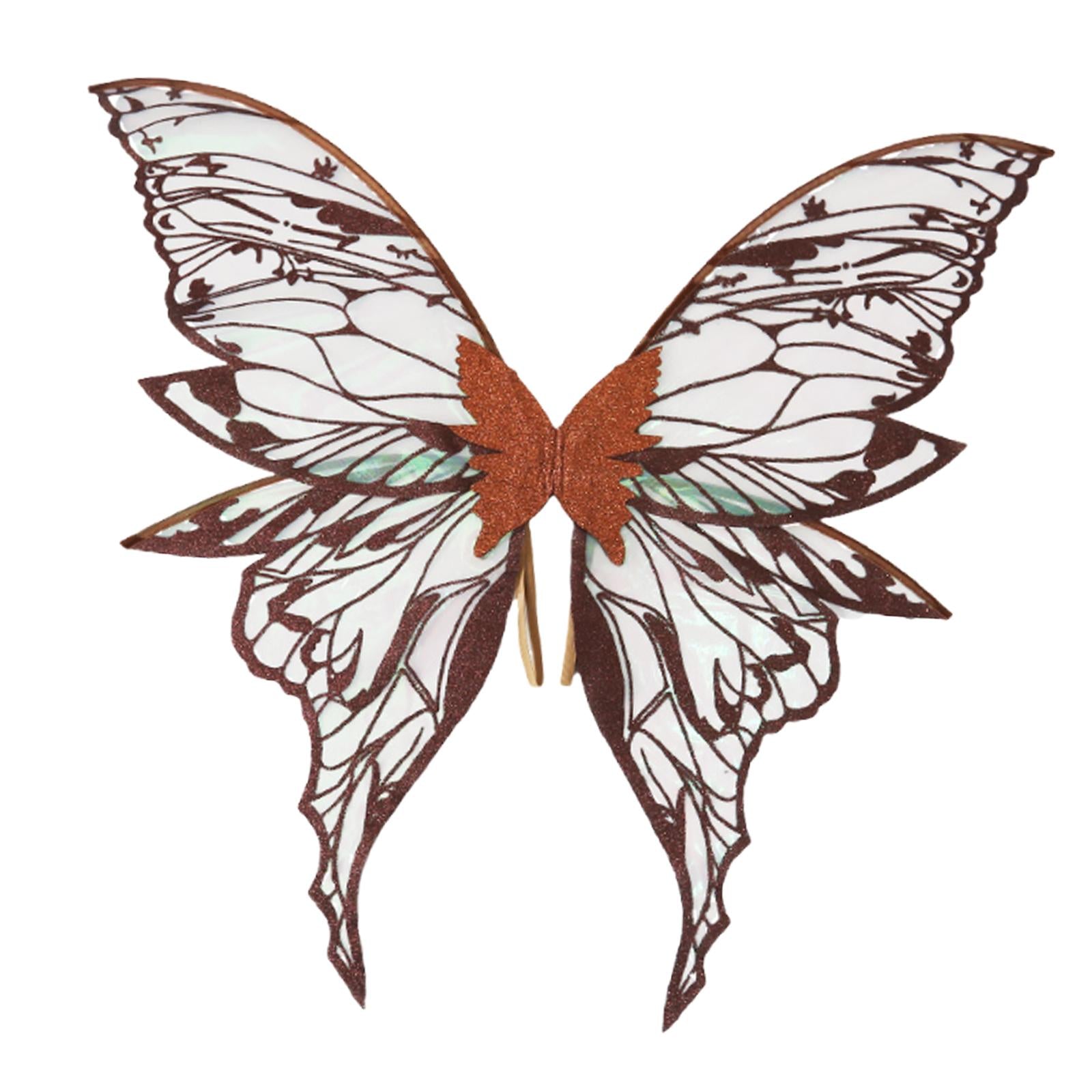 Butterfly Wing Lightweight Fairy Wing for Festival Role Play Masquerade Brown