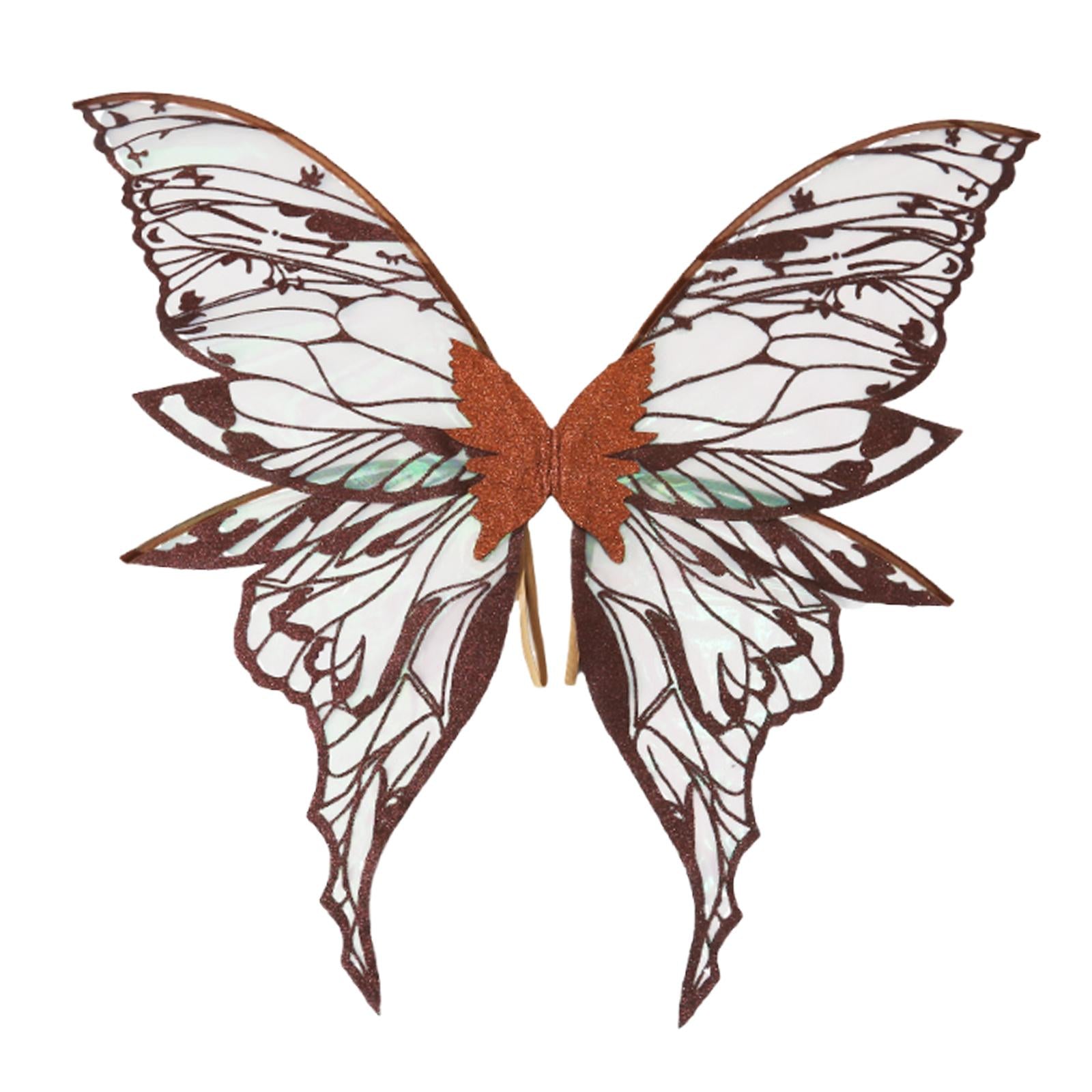Butterfly Wing Lightweight Fairy Wing for Festival Role Play Masquerade Brown