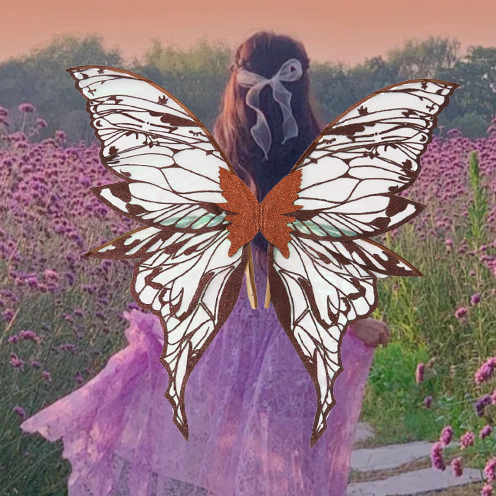 Butterfly Wing Lightweight Fairy Wing for Festival Role Play Masquerade Brown