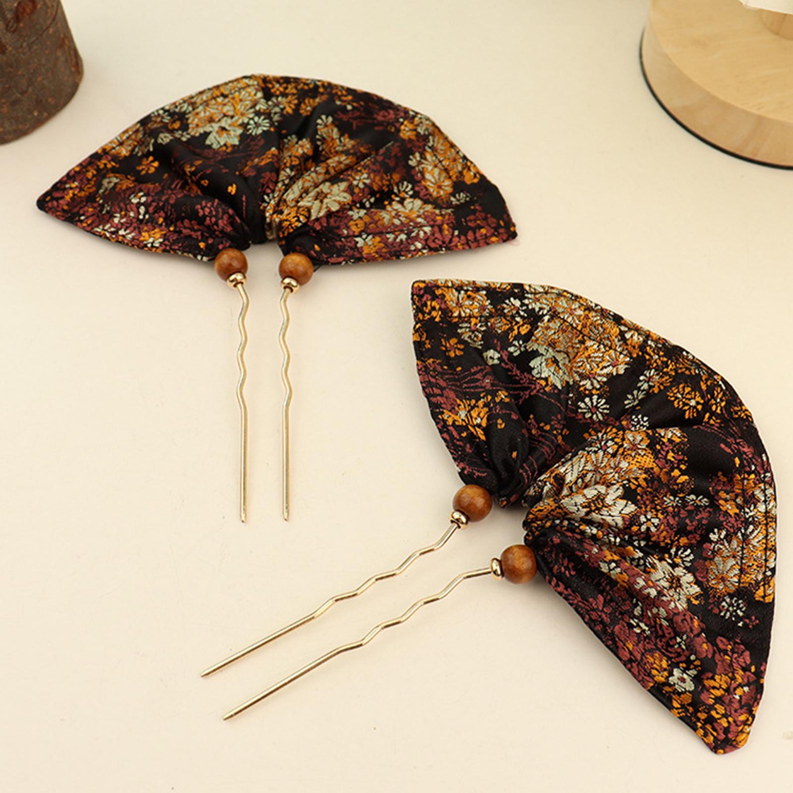 Chinese Hair Pin Embroidery Simple Hair Stick for Photography Festive Events