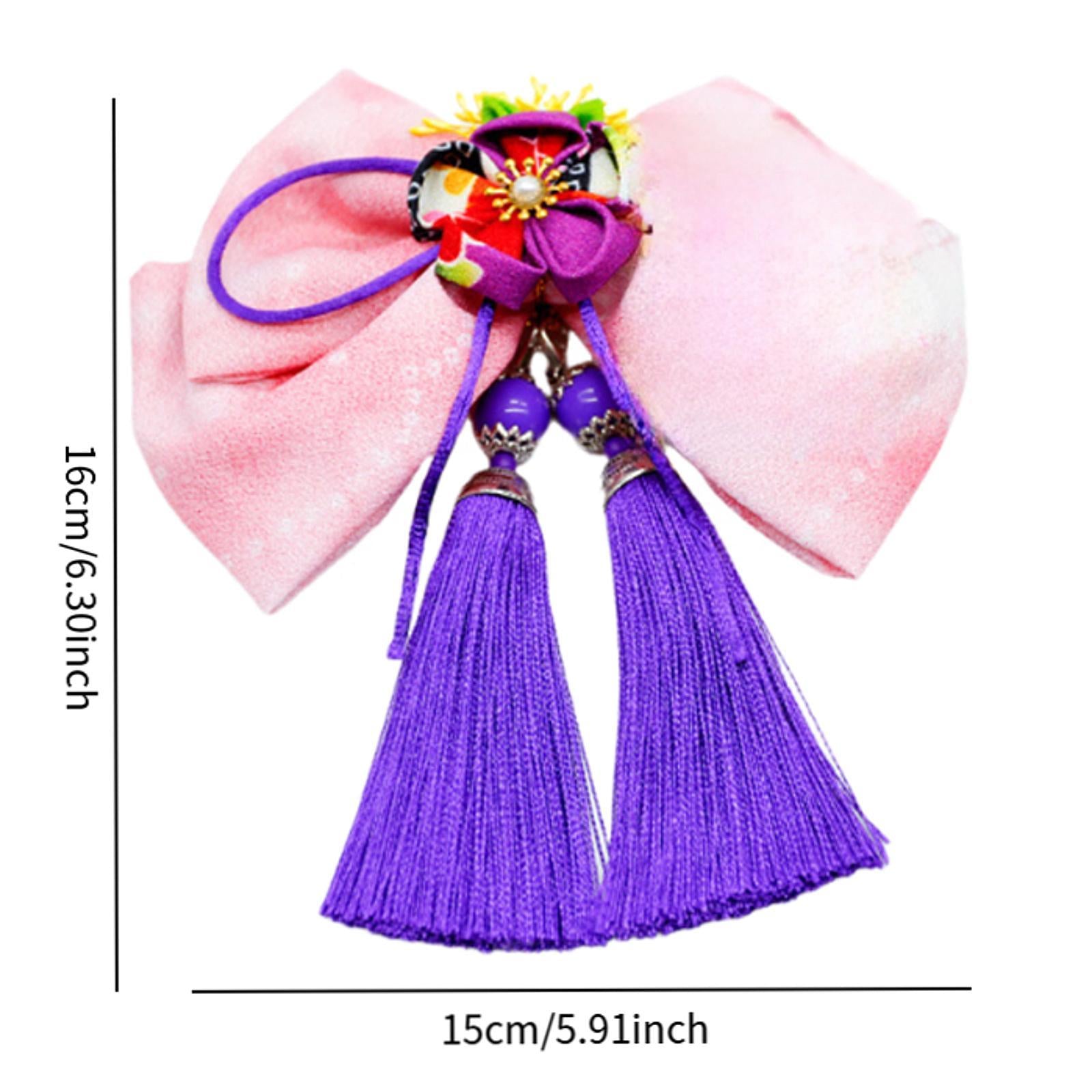 Bowknot Tassel Hair Accessories for Girls Hairpiece Japanese Style Hair Clip Style C