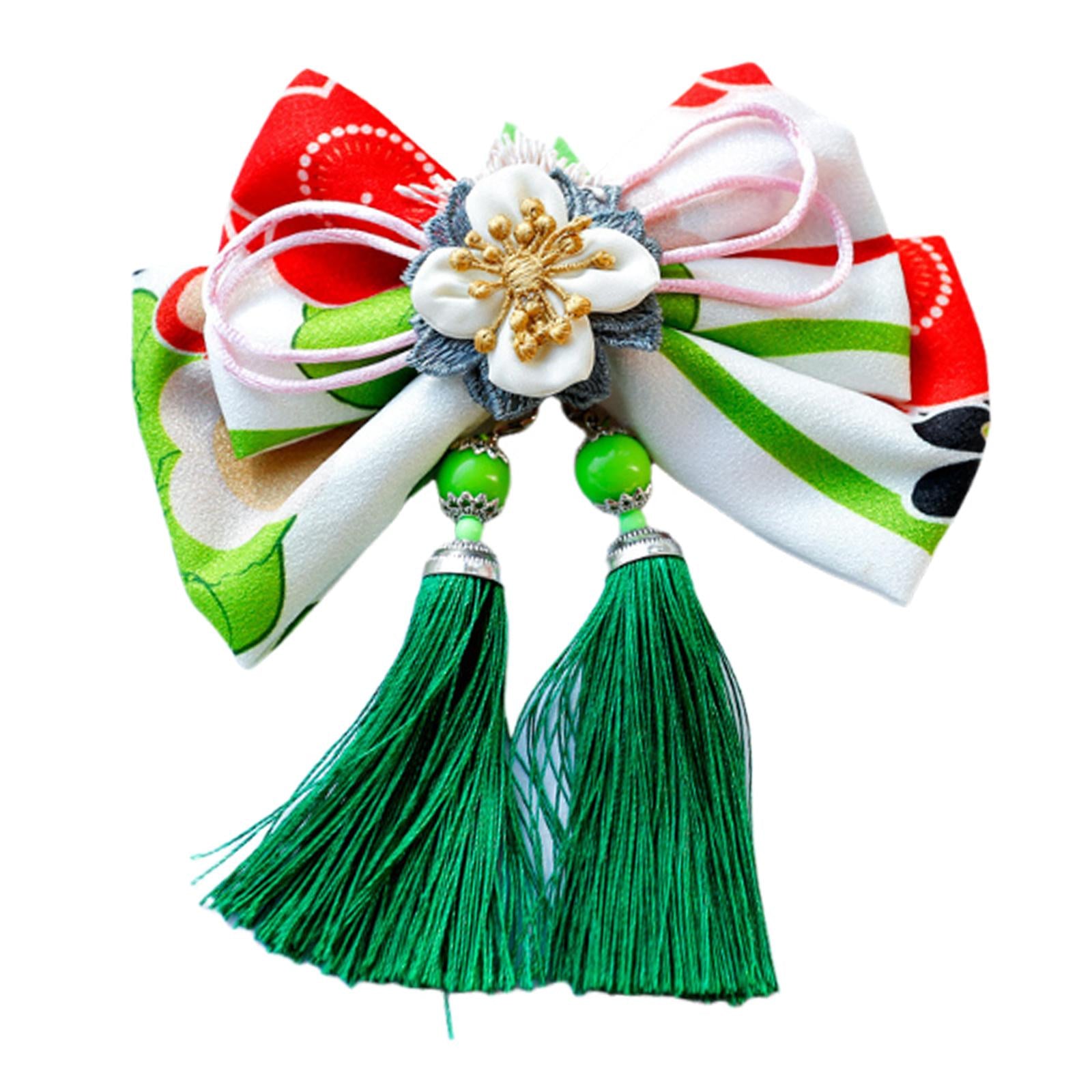 Bowknot Tassel Hair Accessories for Girls Hairpiece Japanese Style Hair Clip Style D