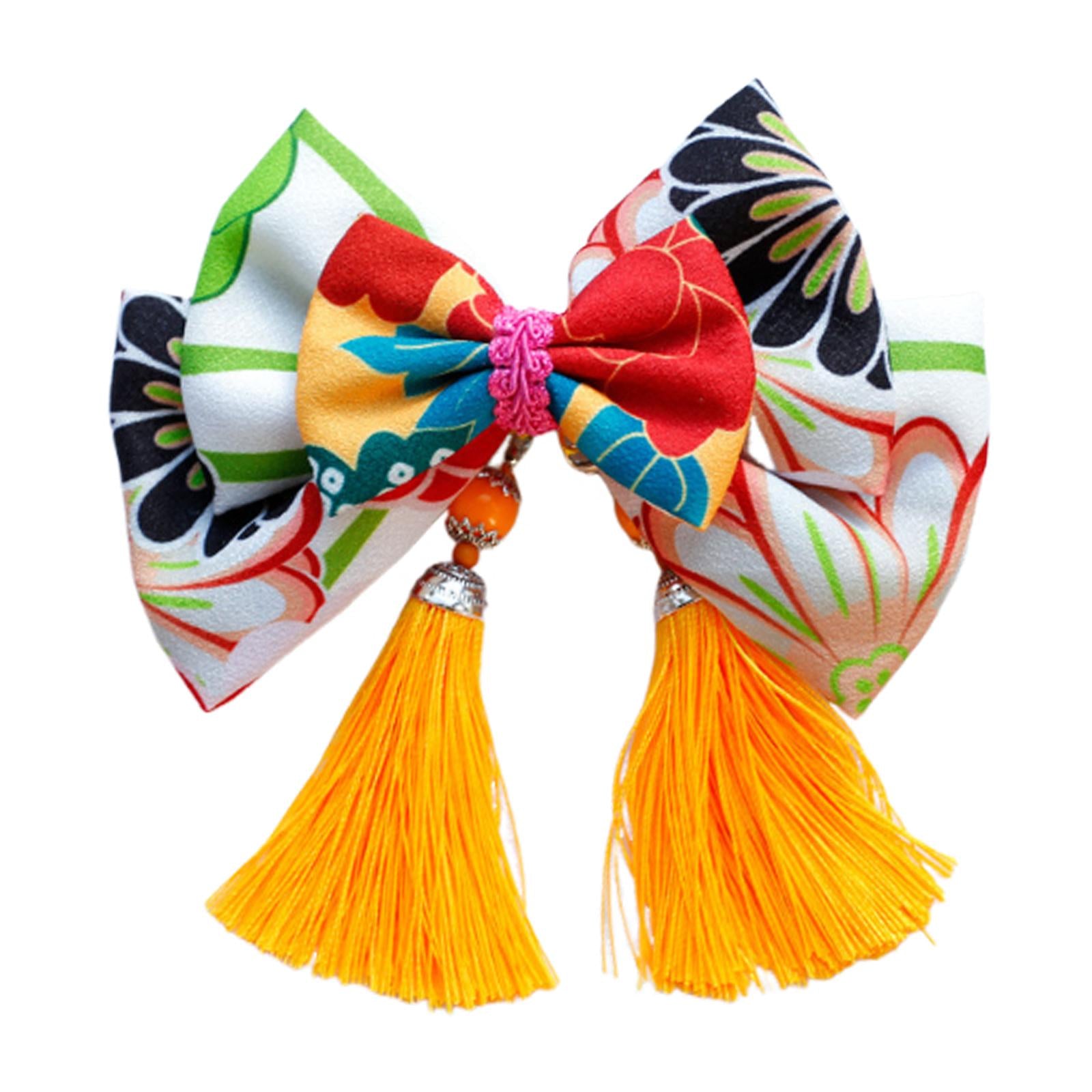 Bowknot Tassel Hair Accessories for Girls Hairpiece Japanese Style Hair Clip Style E