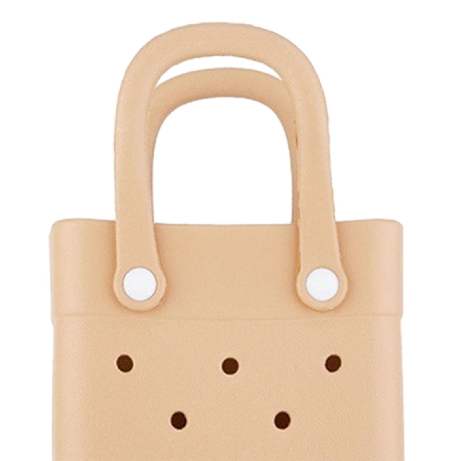 Beach Tote Bag Multi Purpose Beach Storage Basket for Outdoor Travel Holiday Khaki