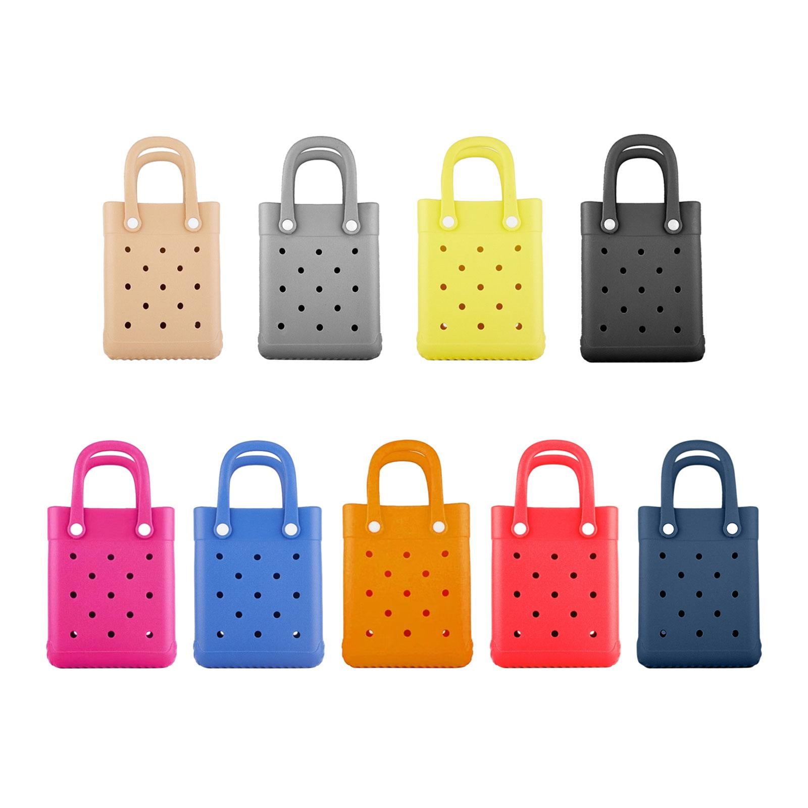 Beach Tote Bag Multi Purpose Beach Storage Basket for Outdoor Travel Holiday Khaki