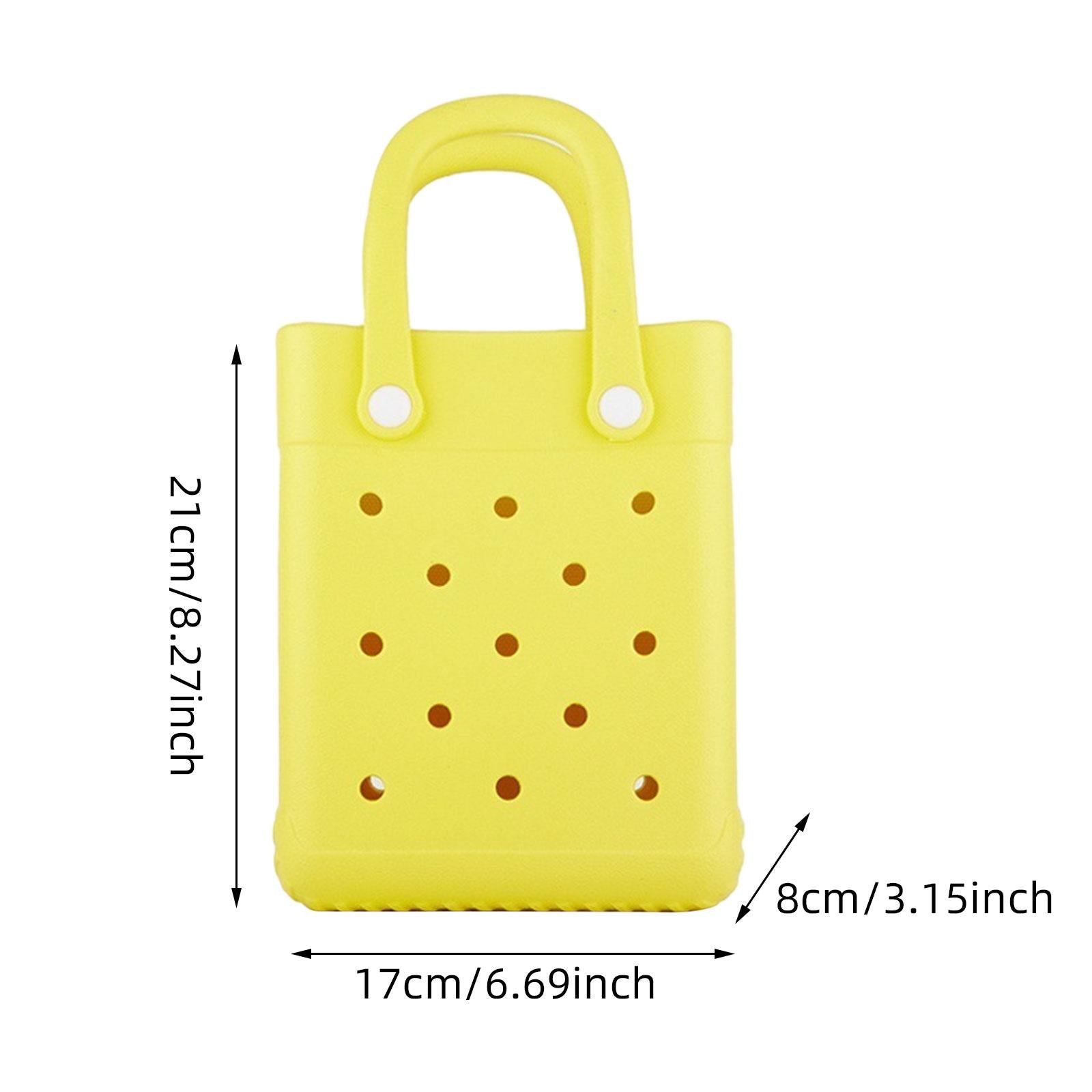 Beach Tote Bag Multi Purpose Beach Storage Basket for Outdoor Travel Holiday yellow