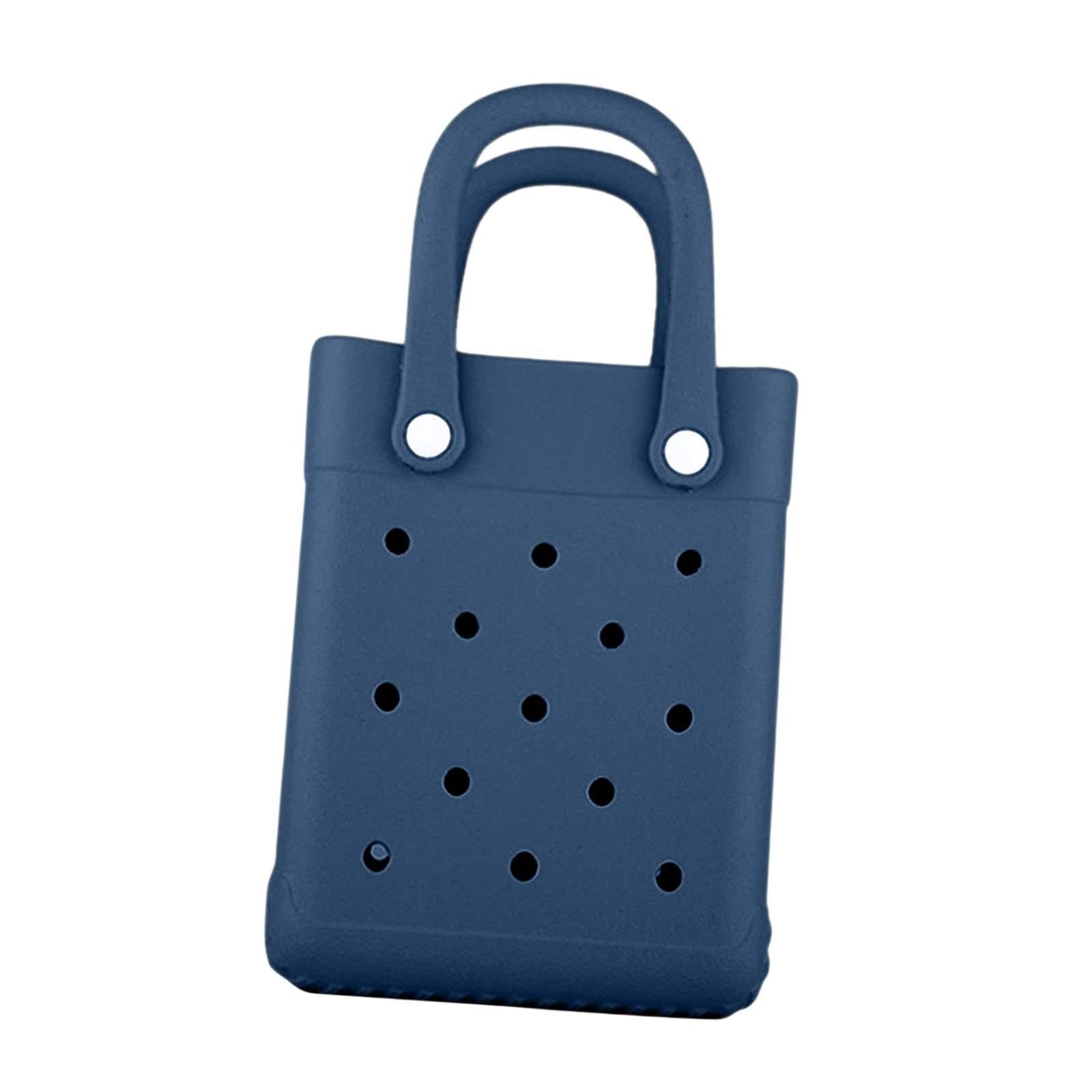 Beach Tote Bag Multi Purpose Beach Storage Basket for Outdoor Travel Holiday Navy