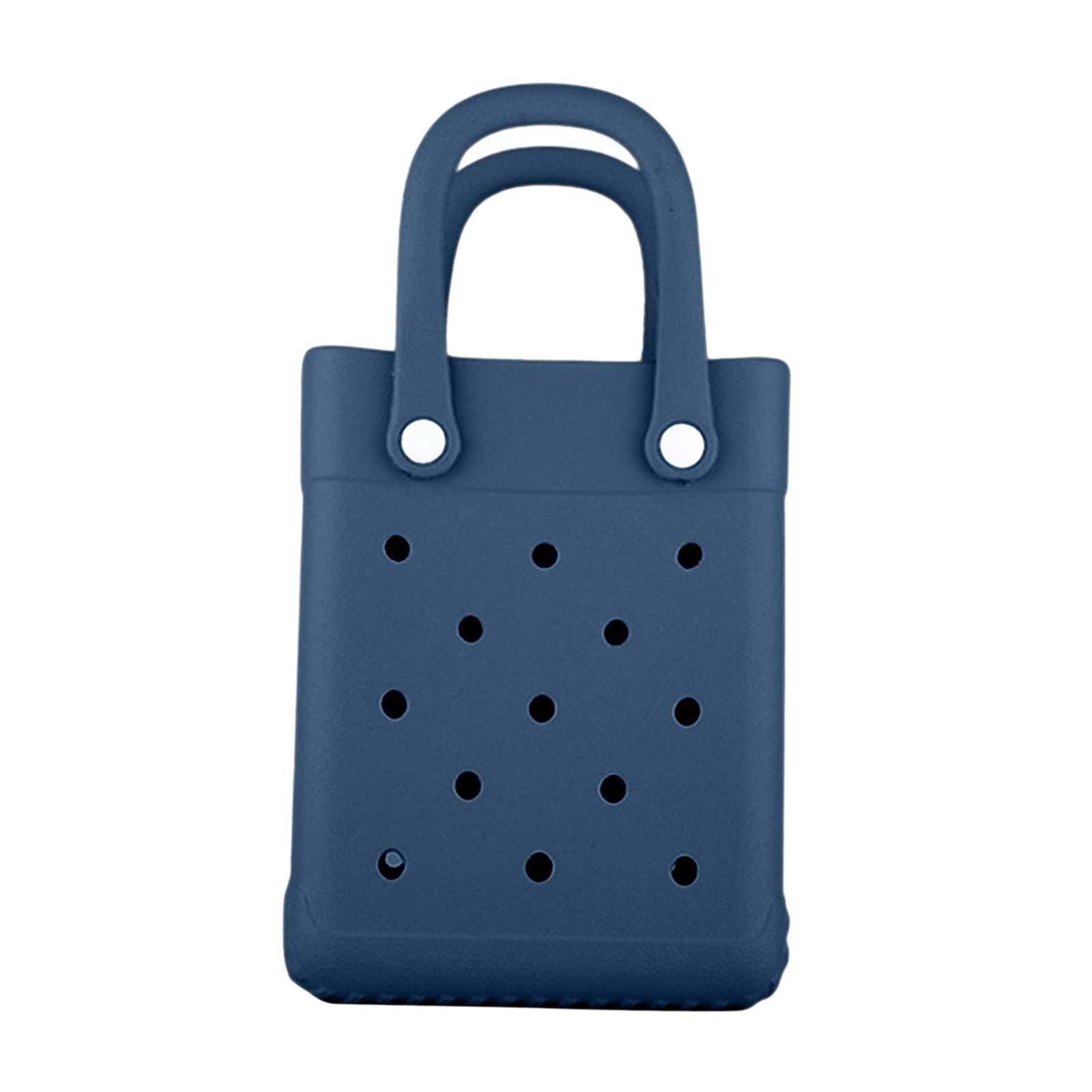 Beach Tote Bag Multi Purpose Beach Storage Basket for Outdoor Travel Holiday Navy