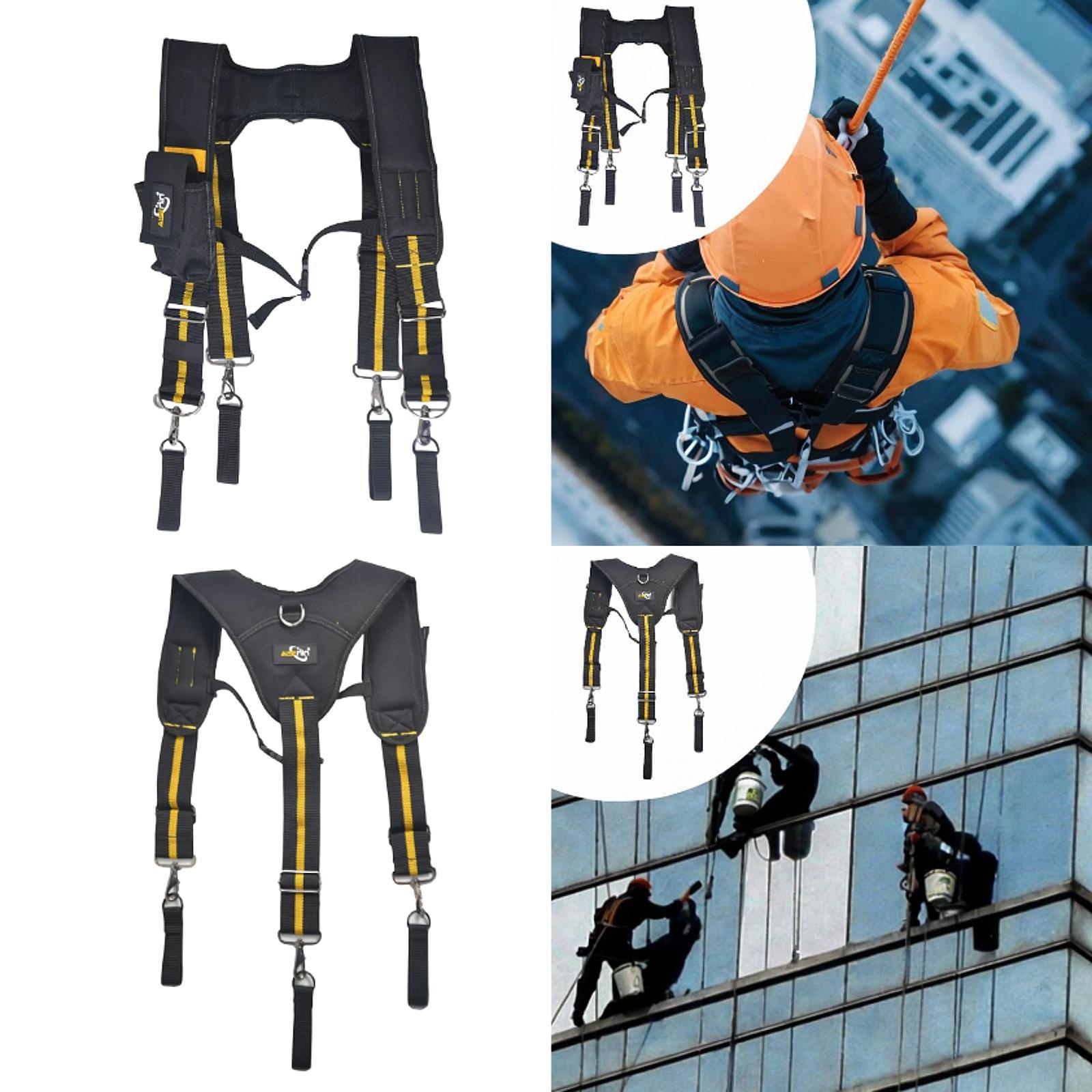 Men Tool Belt Suspender Tool Hanging Work Belt Brace for Construction Roofer H Type