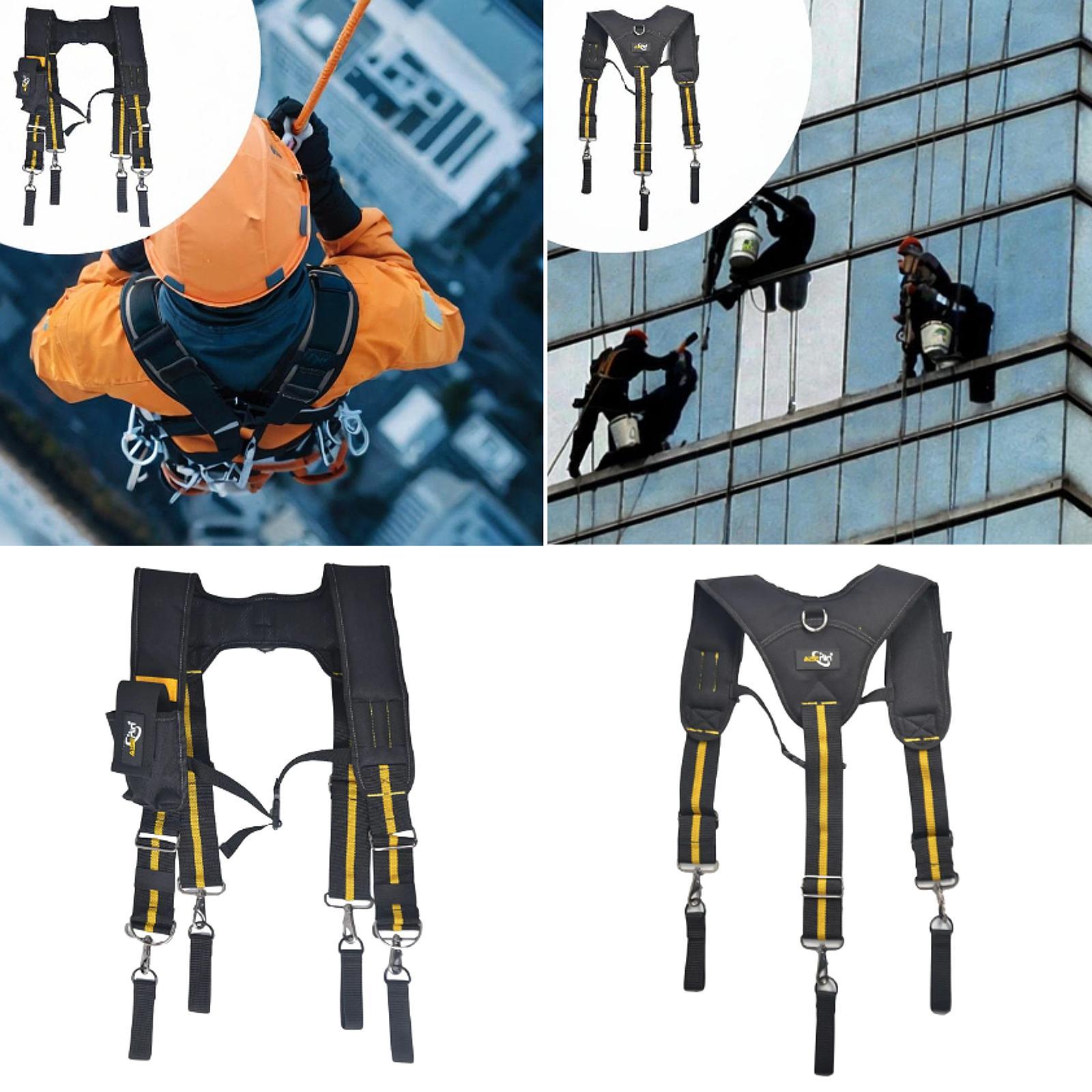 Men Tool Belt Suspender Tool Hanging Work Belt Brace for Construction Roofer H Type