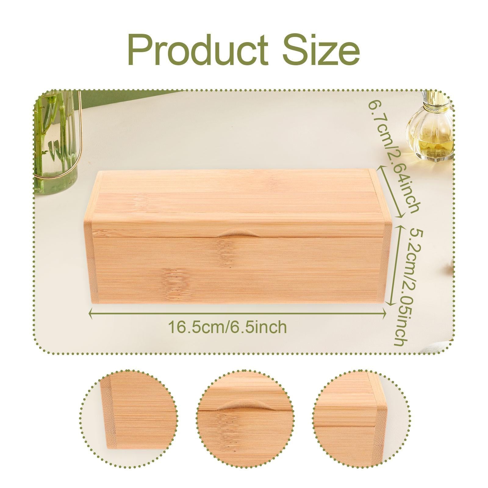 Bamboo Sunglasses Storage Box Sleek Versatile Use Watch Box for Store Travel