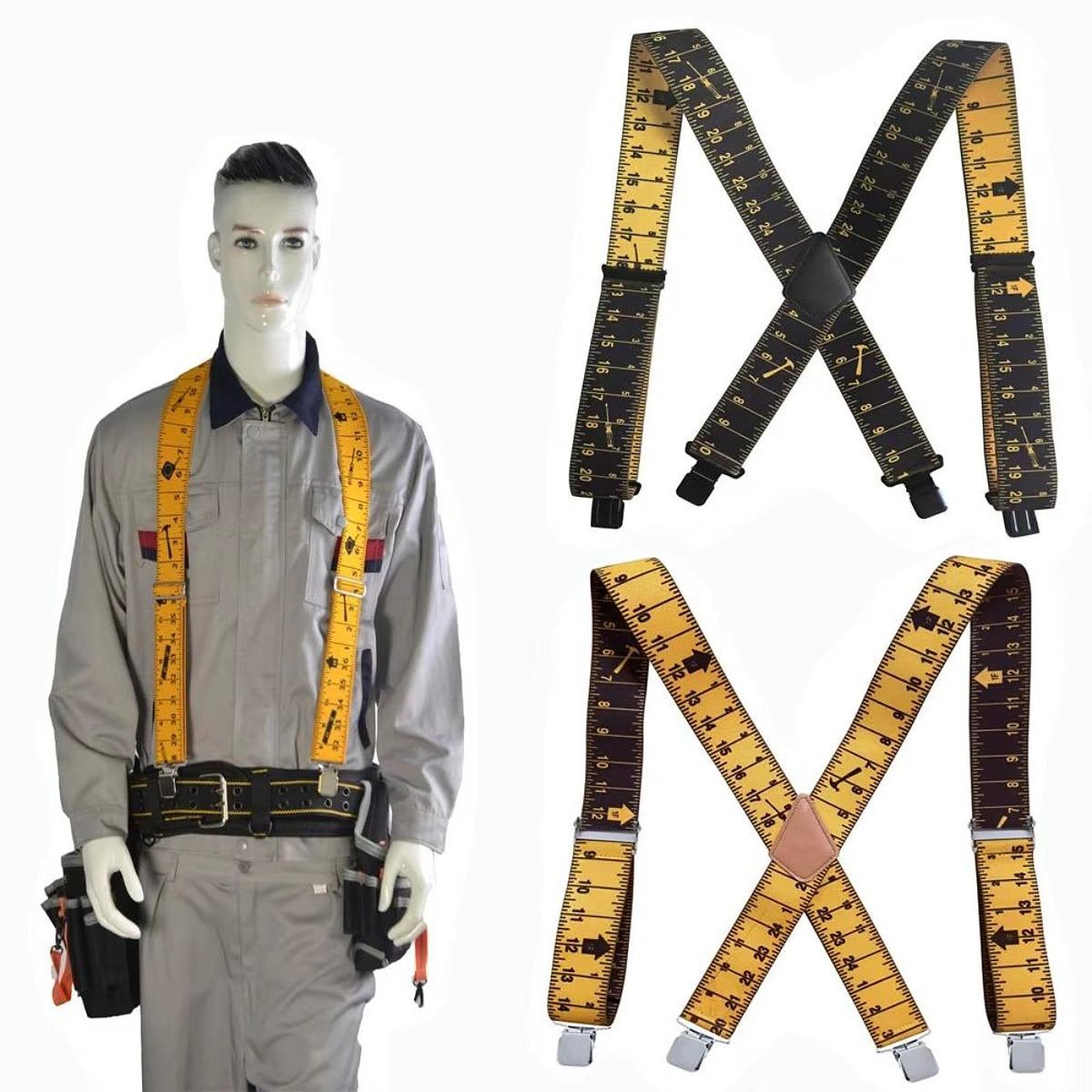 Men Suspenders Adjustable Trendy x Shaped for Holidays Father Day Gift Party Black
