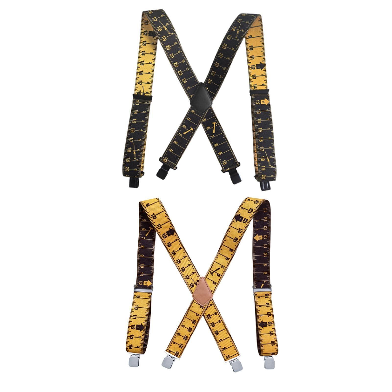 Men Suspenders Adjustable Trendy x Shaped for Holidays Father Day Gift Party Black