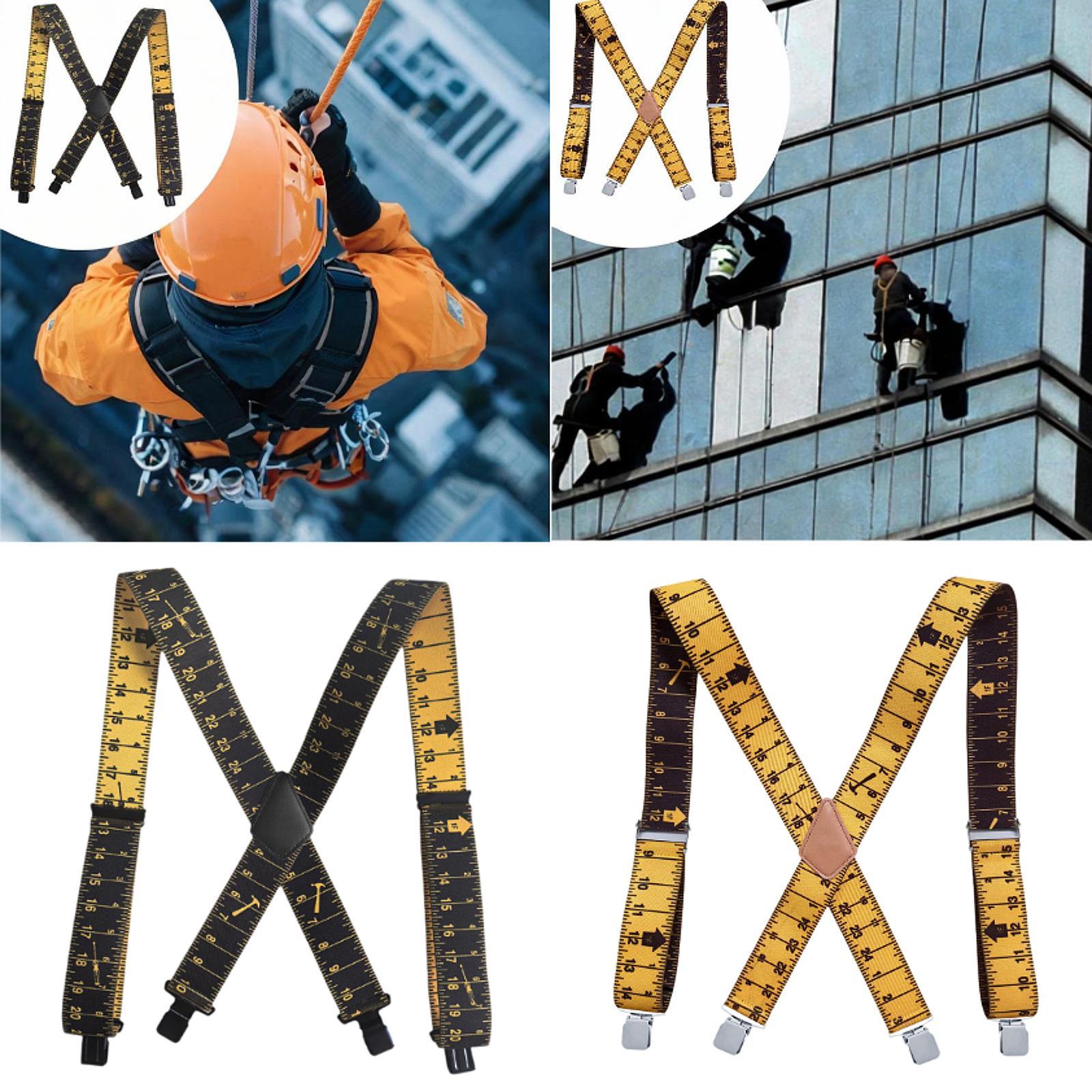 Men Suspenders Adjustable Trendy x Shaped for Holidays Father Day Gift Party Black