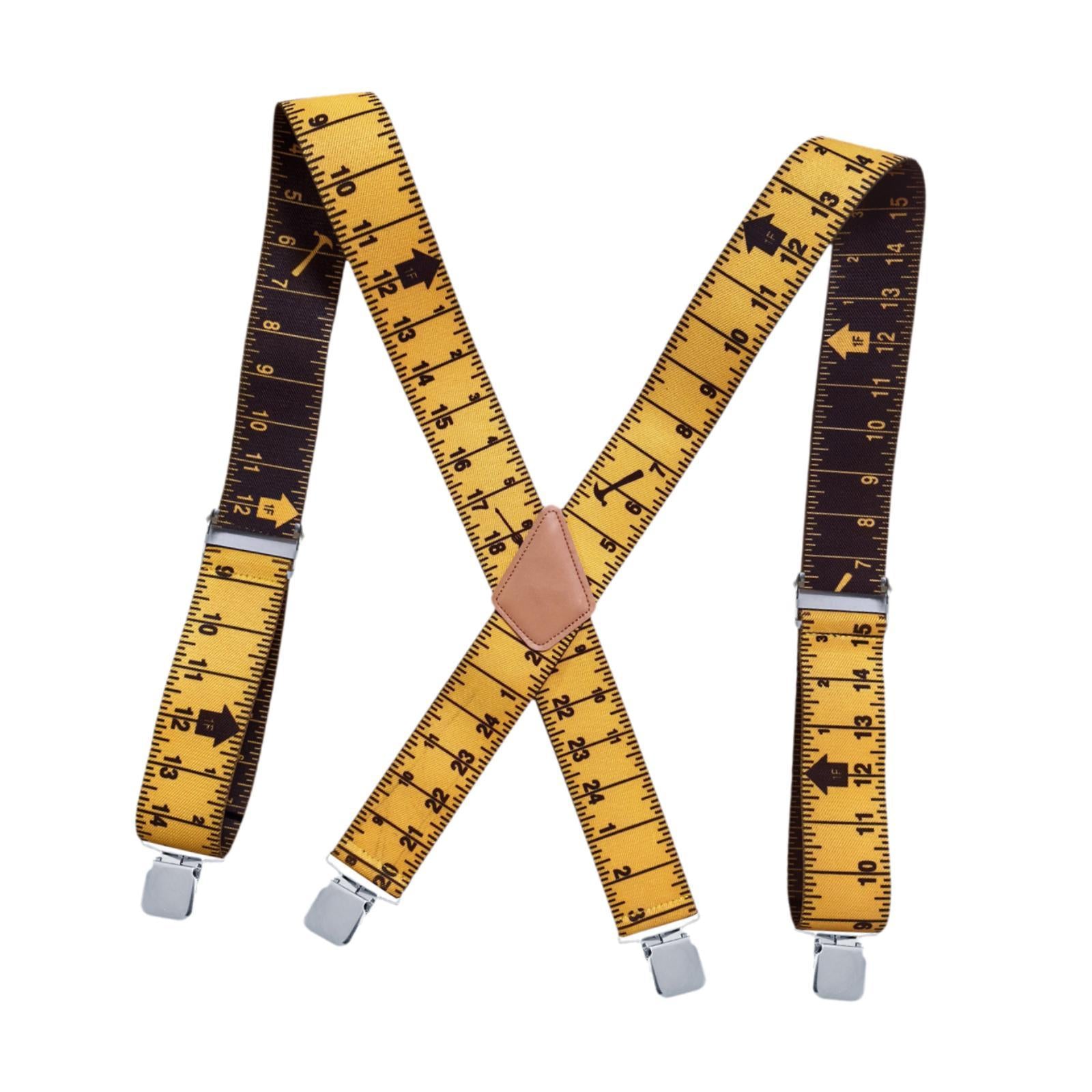 Men Suspenders Adjustable Trendy x Shaped for Holidays Father Day Gift Party Yellow