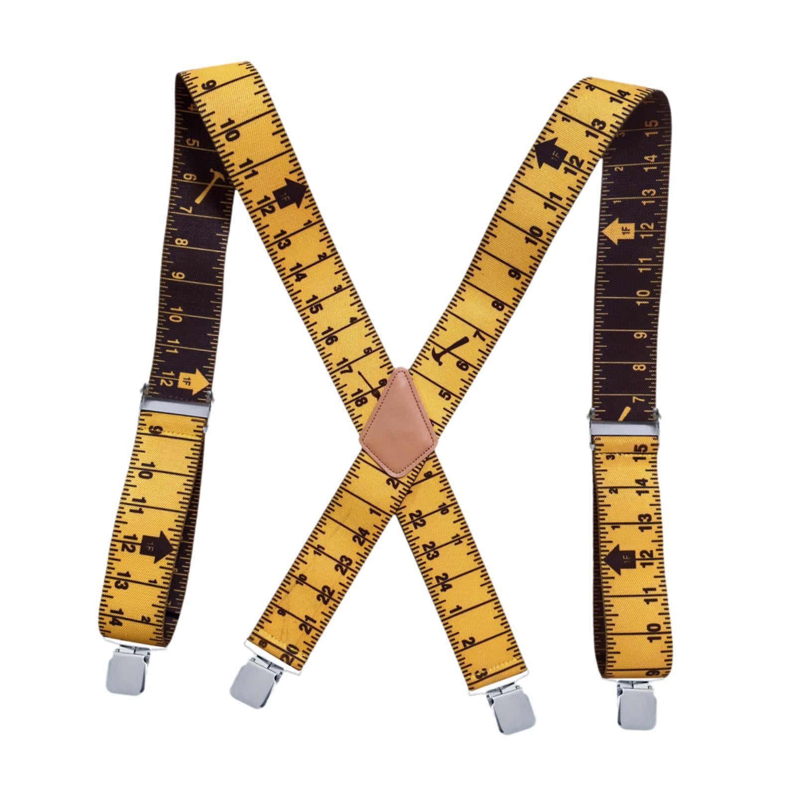 Men Suspenders Adjustable Trendy x Shaped for Holidays Father Day Gift Party Yellow
