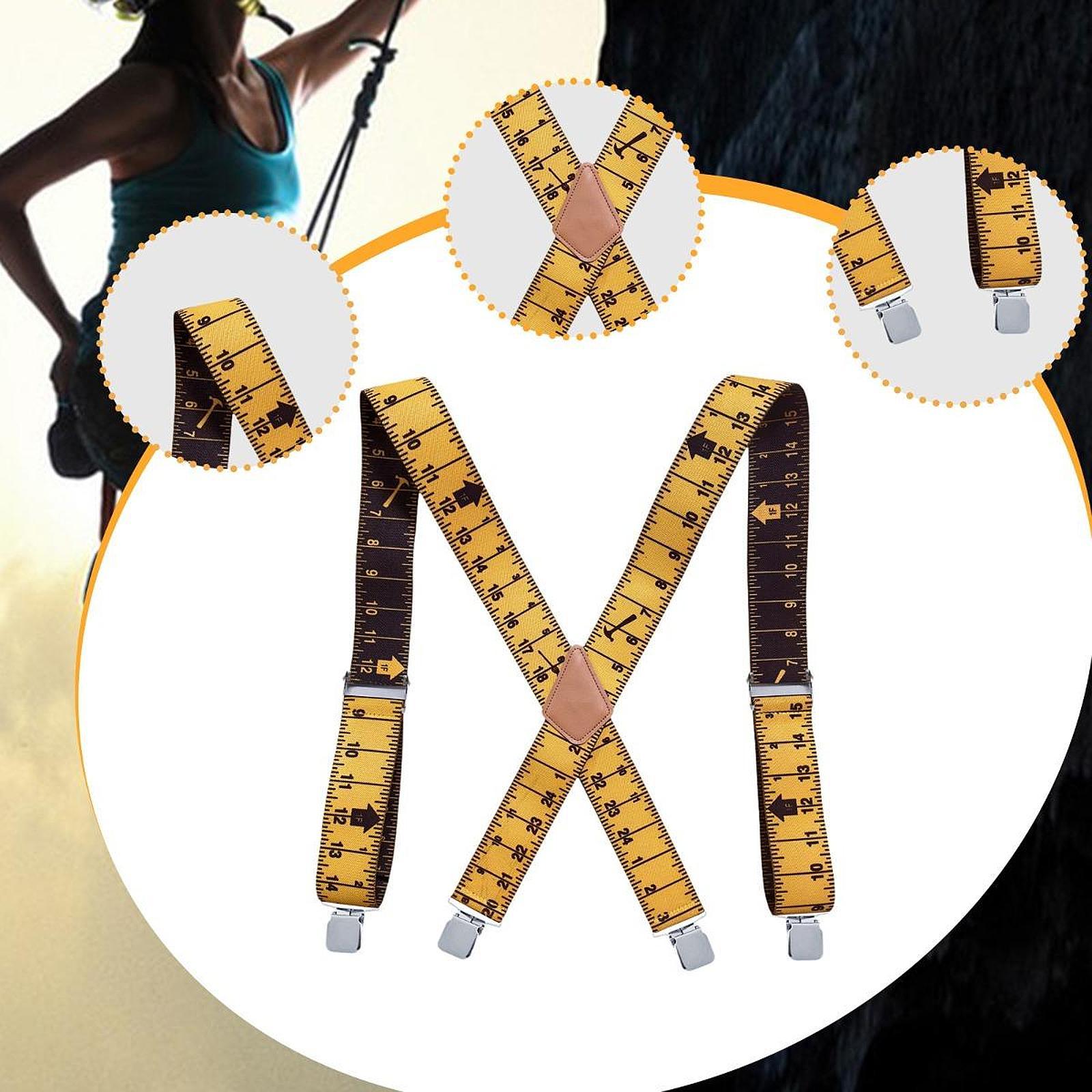 Men Suspenders Adjustable Trendy x Shaped for Holidays Father Day Gift Party Yellow