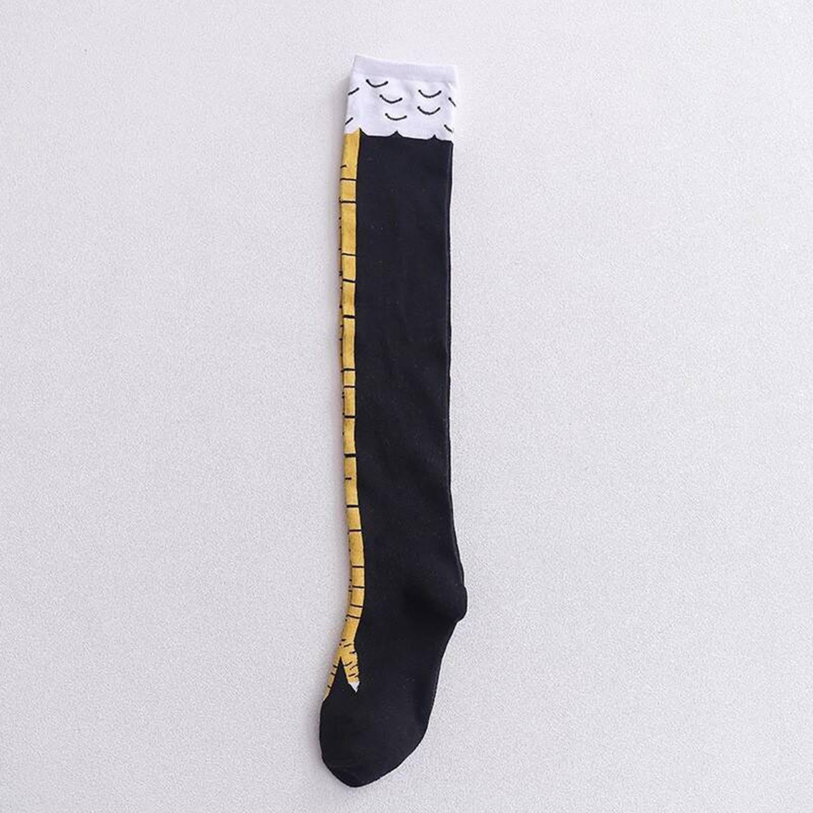 2 Pair Leg Dress Socks Chicken Feet Socks for Cosplay Birthday Gift Shopping black and yellow