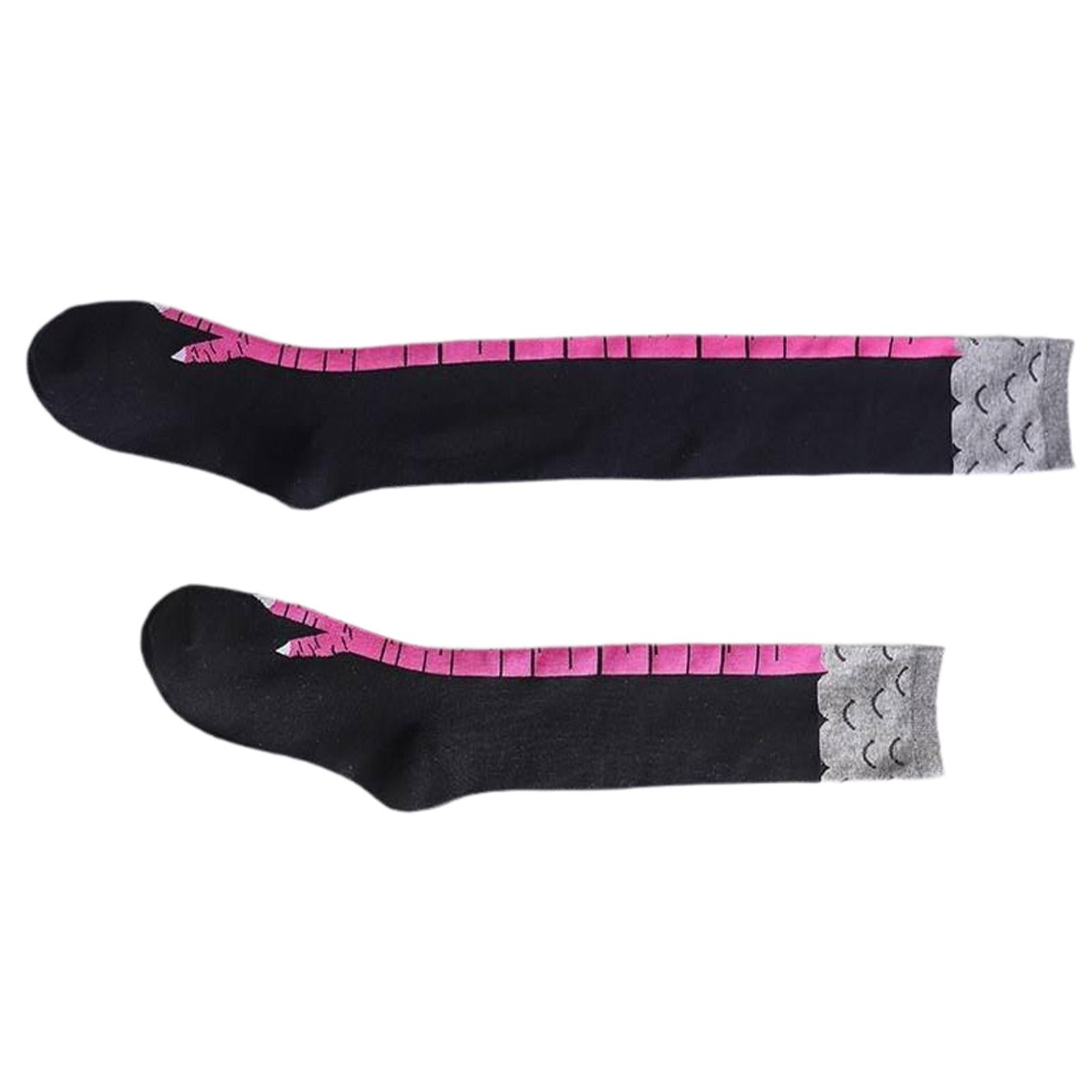 2 Pair Leg Dress Socks Chicken Feet Socks for Cosplay Birthday Gift Shopping black and red
