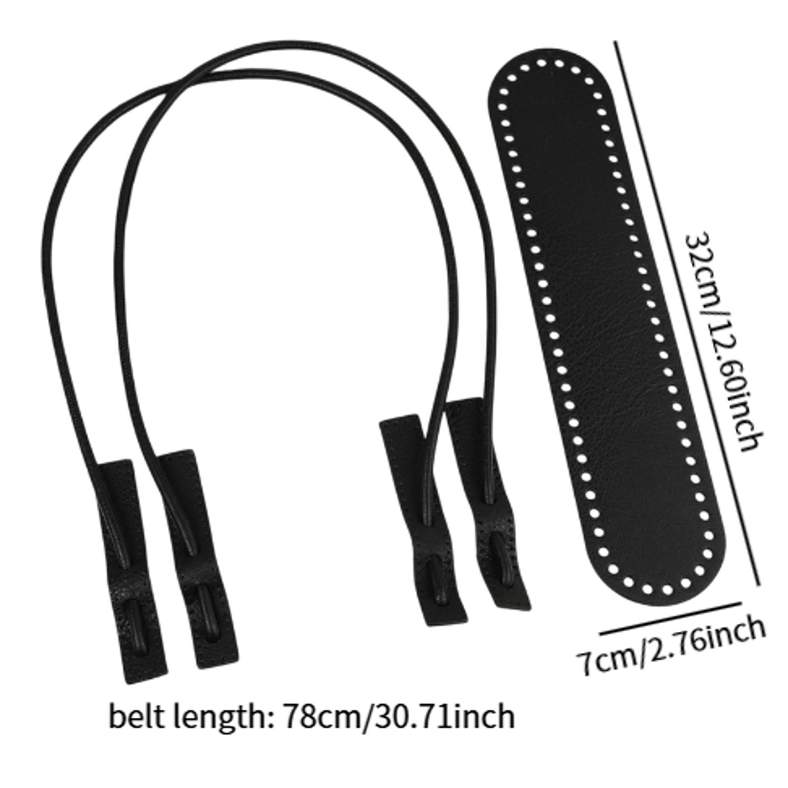 PU Leather Bag Knitting Set DIY for Enthusiasts Crossbody Purse Professional Black