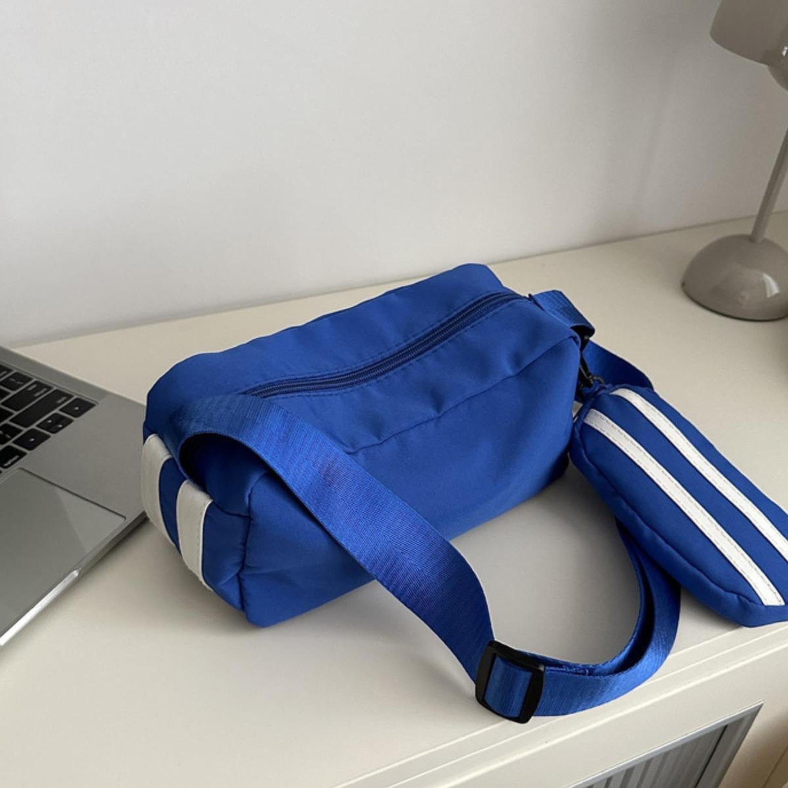 Crossbody Bag with Adjustable Strap Lightweight Oxford Cloth Stylish Handbag Blue