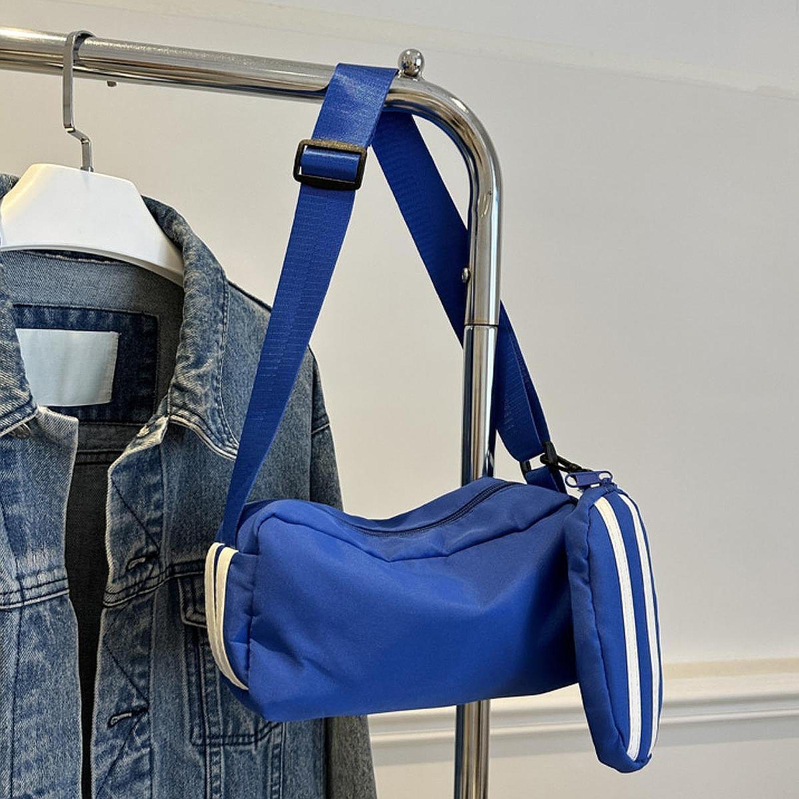 Crossbody Bag with Adjustable Strap Lightweight Oxford Cloth Stylish Handbag Blue